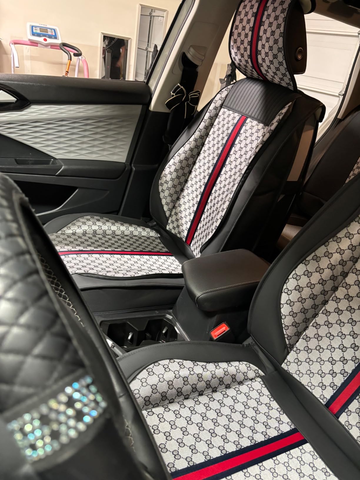 OASIS AUTO Car Seat Covers Full Set, Luxury Waterproof Leather Seat Covers, Universal Fit for SUV, Sedan, Pick-up Truck, Automotive Interior Protectors Fit Most Cars (OS-007 Brown) customer photo 2