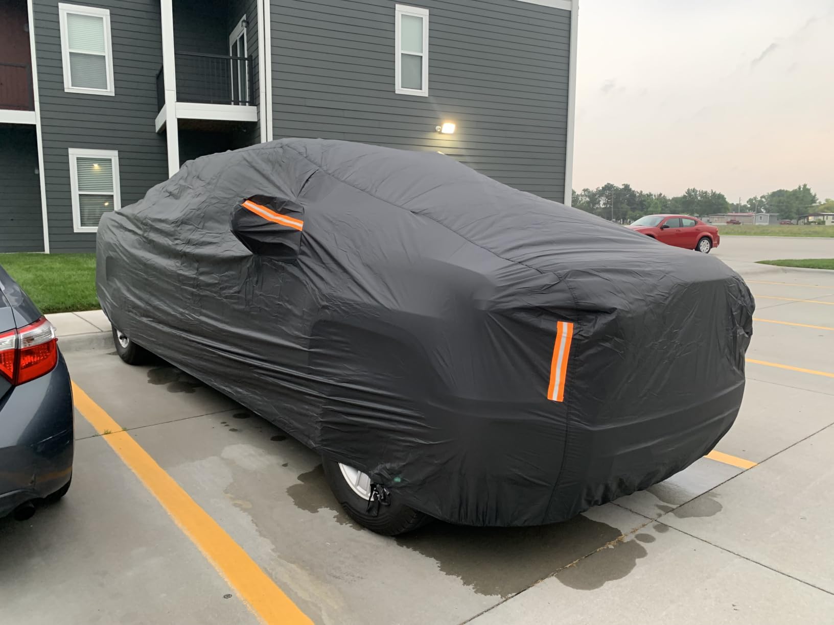 NEVERLAND Sedan Car Cover Waterproof All Weather 196''L x 72''W x 59''H | Outdoor Full Car Cover Heavy Duty Protection Snow Anti-UV Windproof Fit for Automobiles BMW/Mercedes-Benz/Honda customer photo 1