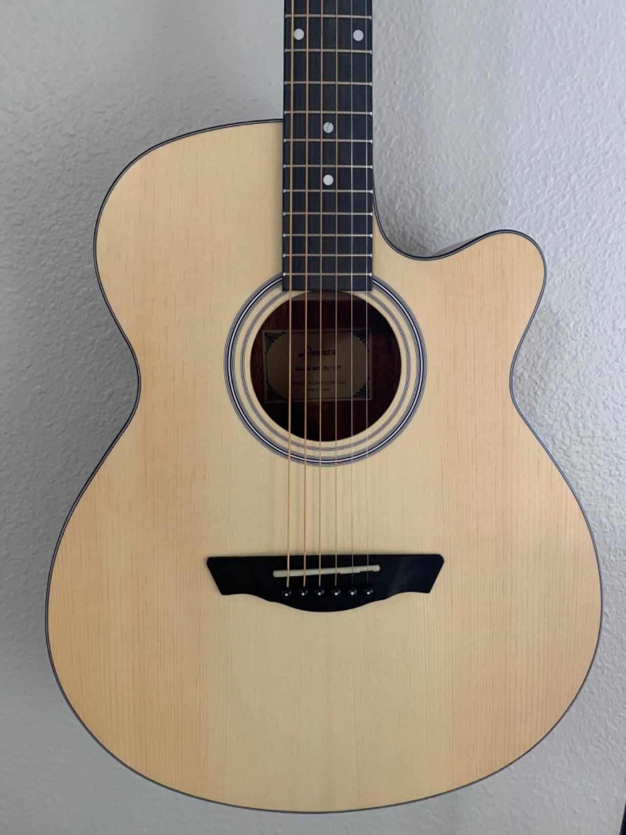 Donner Acoustic Guitar for Beginner Adult 40 Inch Cutaway Acustica Guitarra Bundle Kit with Pickup Online Lesson Bag Tuner Capo Strap Mini Jumbo Travel Teen Right Hand Black Brown DAJ-110CD customer photo 1