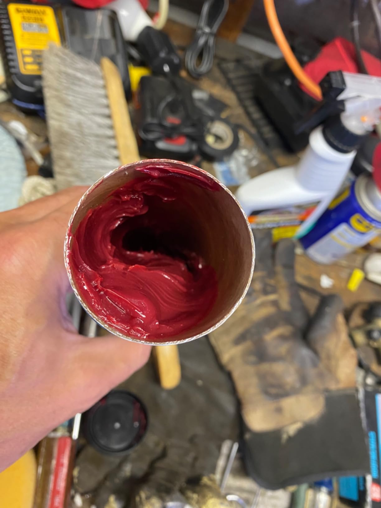 Red and Tacky Lithium Grease Tube | Wheel Bearing | High Temp | Axle | Automotive | Trailer | 5th Wheel | Ball Joint | Tractor | Single Cartridge for Grease Gun | NLGI 2 | HeavyDuty customer photo 2