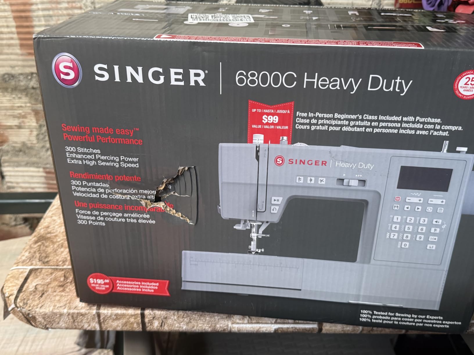 SINGER 6800C Heavy Duty Computerized Sewing Machine with Accessory Kit | 586 Stitch Applications, LCD Screen, Strong Motor customer photo 2