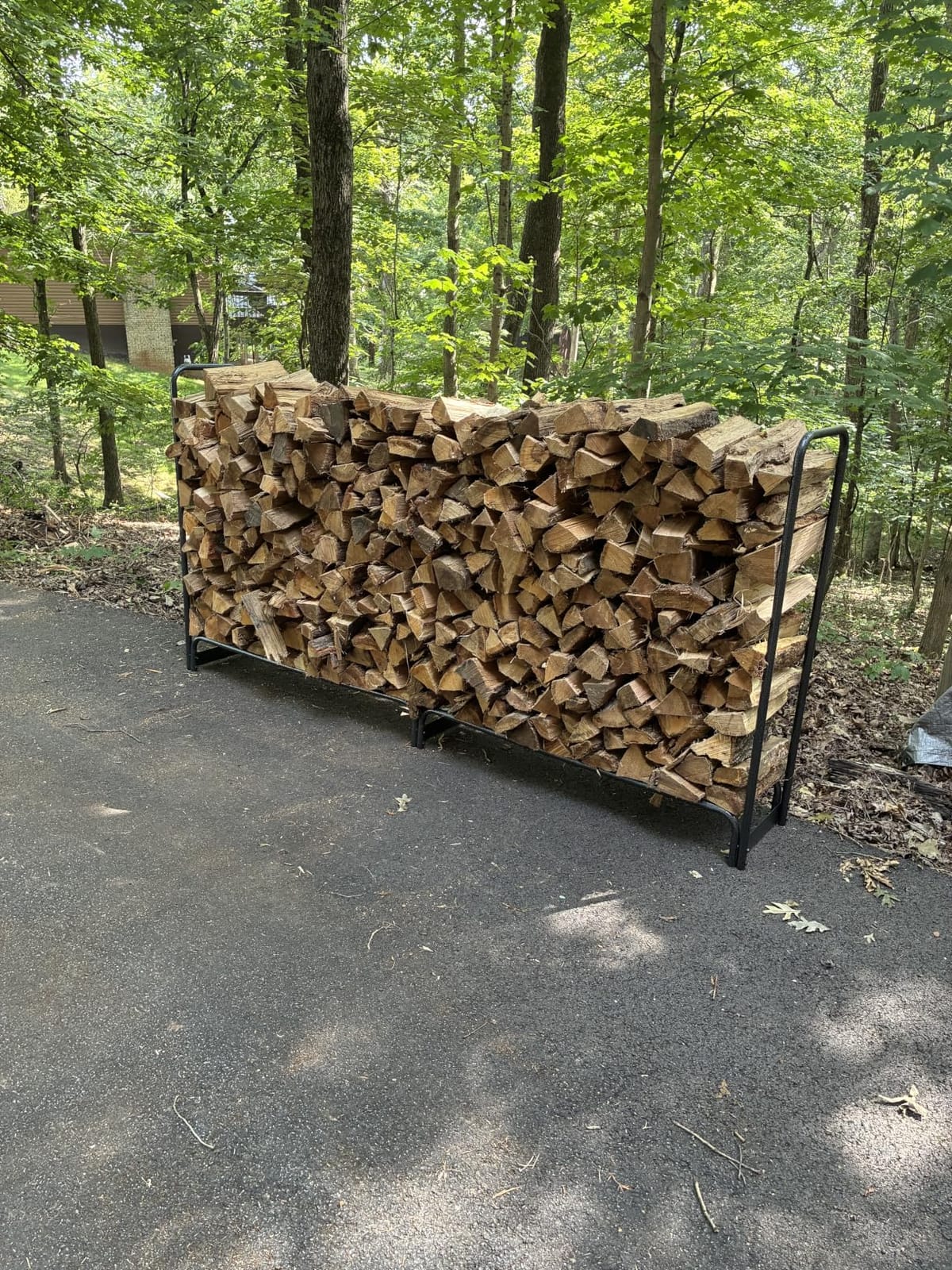 VIVOHOME 6 ft Heavy Duty Firewood Rack Outdoor with Cover, Black - Fire Wood Storage Rack, Log Holder and Cover Combo Set with Zipper customer photo 2