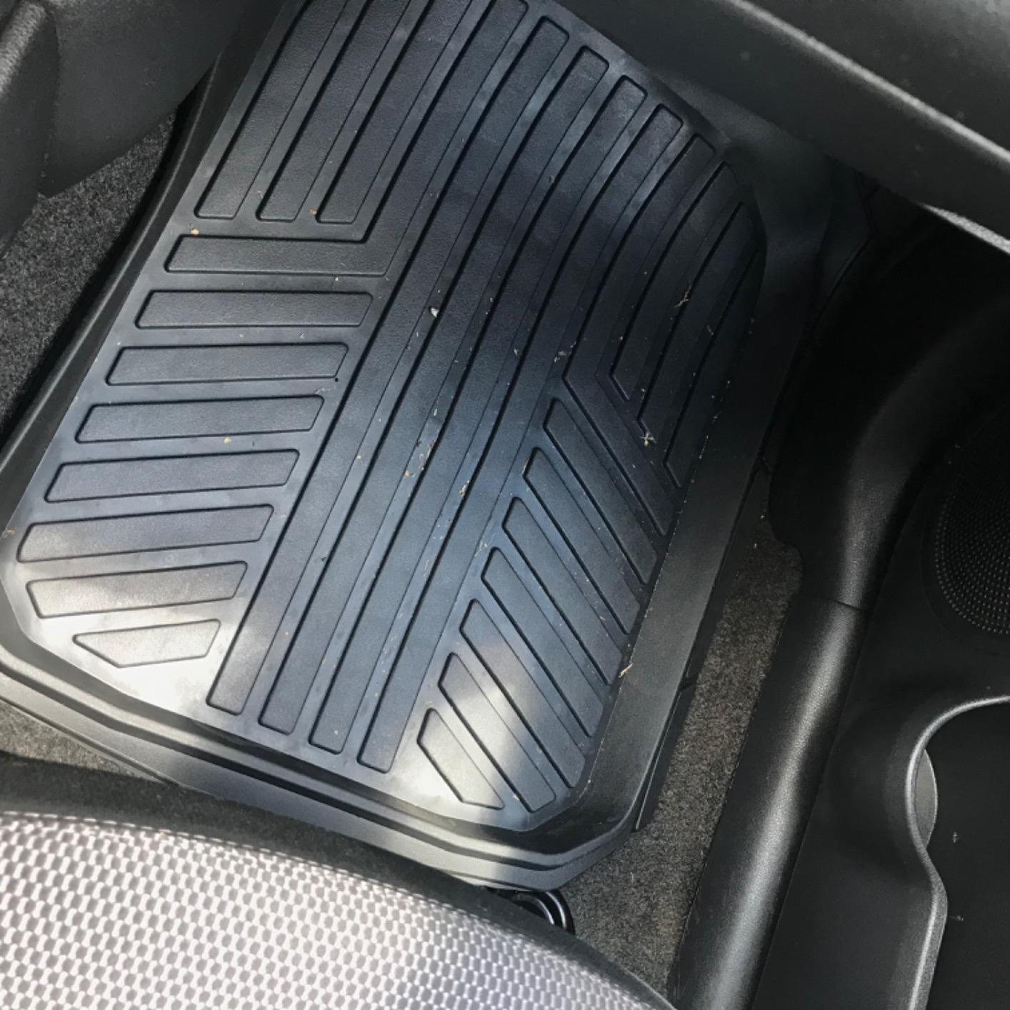 Motor Trend FlexTough Plus-2 Piece Front Car Floor Mats- Black Contour Liners-Deep Dish Heavy Duty Rubber Floor Mats for Car SUV Truck & Van-All Weather Protection, Universal Trim to Fit customer photo 1