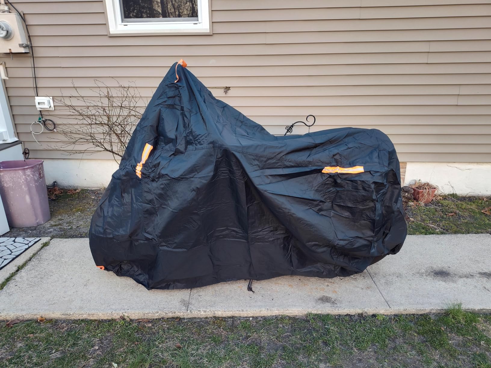SECELES 300D Motorcycle Tarp Waterproof Outdoor for Kawasaki Vulcan 900 customer photo 2