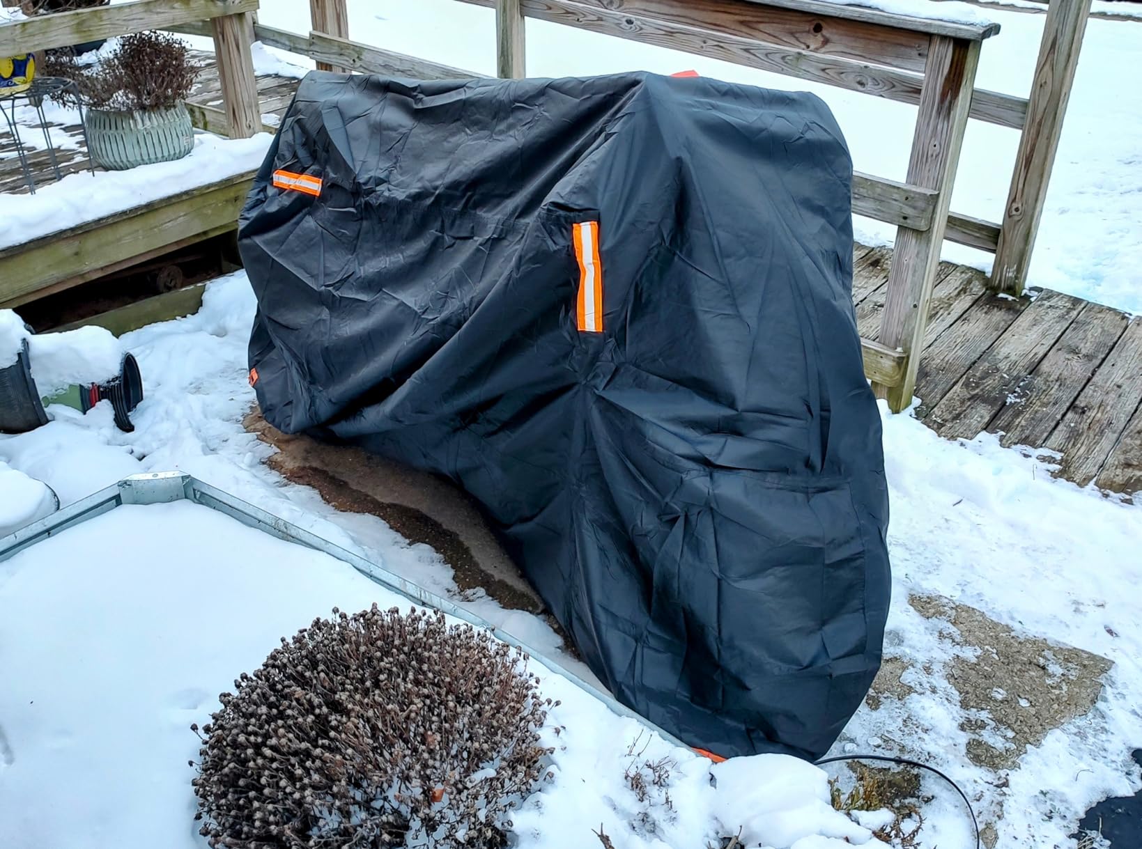 SECELES Heavy Duty Motorcycle Cover Fits up to 86