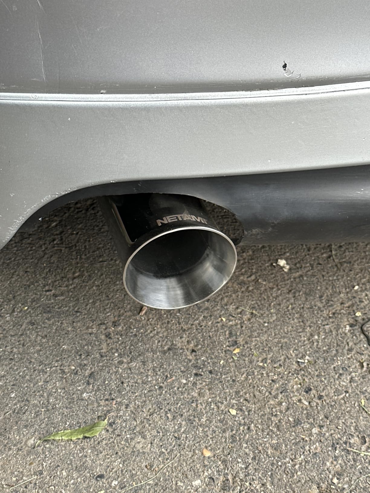 NETAMI Universal Exhaust Tip Stainless Steel Double Wall Chrome Polish fit 1.75