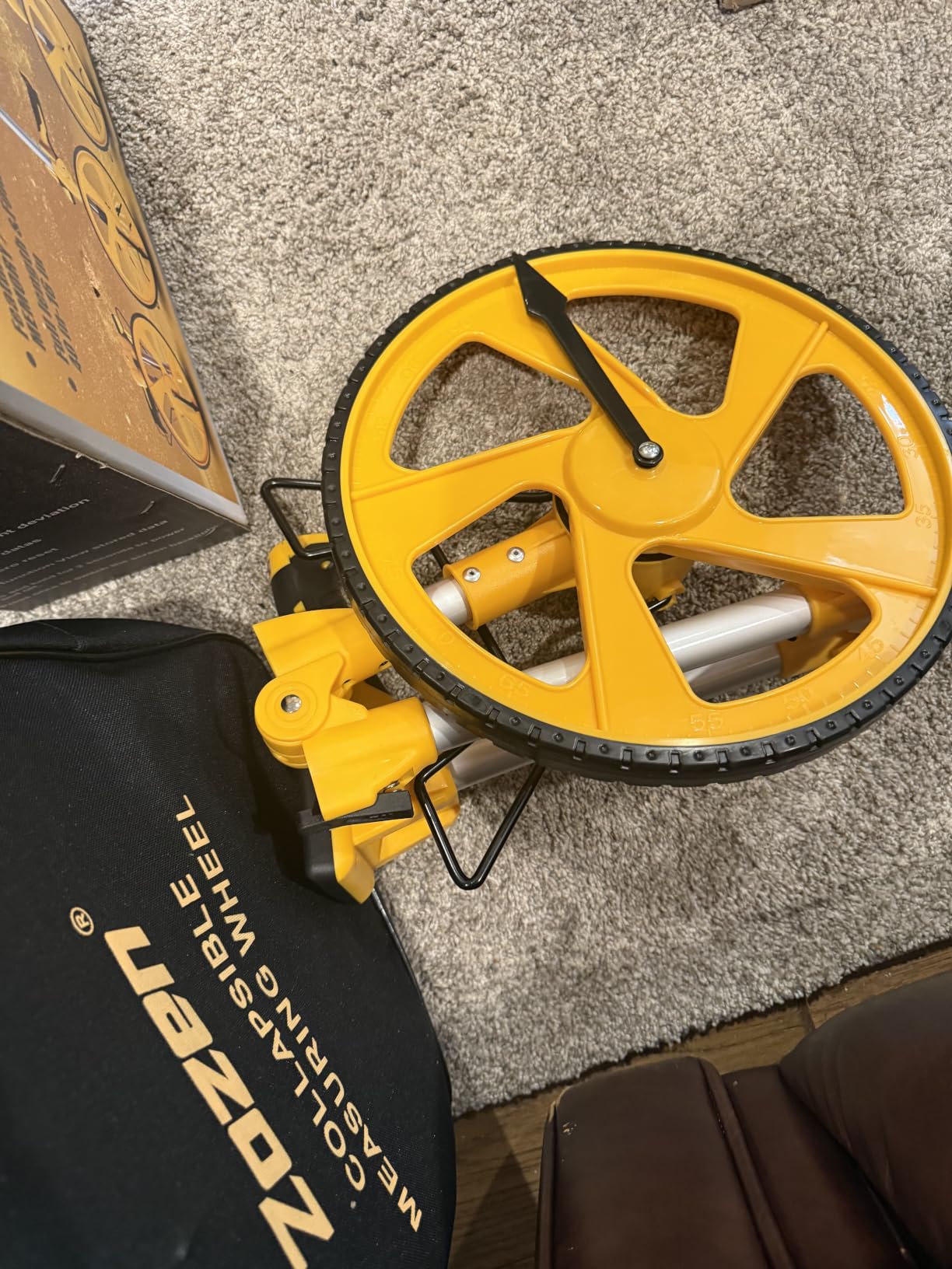 Zozen Measuring Wheel Digital Display, Imperial & Metric, High Precision | 3-Section Foldable, Backlit Display, Measure Wheel Roller Up to 9,999.99Ft/9,999.99M, Kickstand, Include Portable Backpack customer photo 1