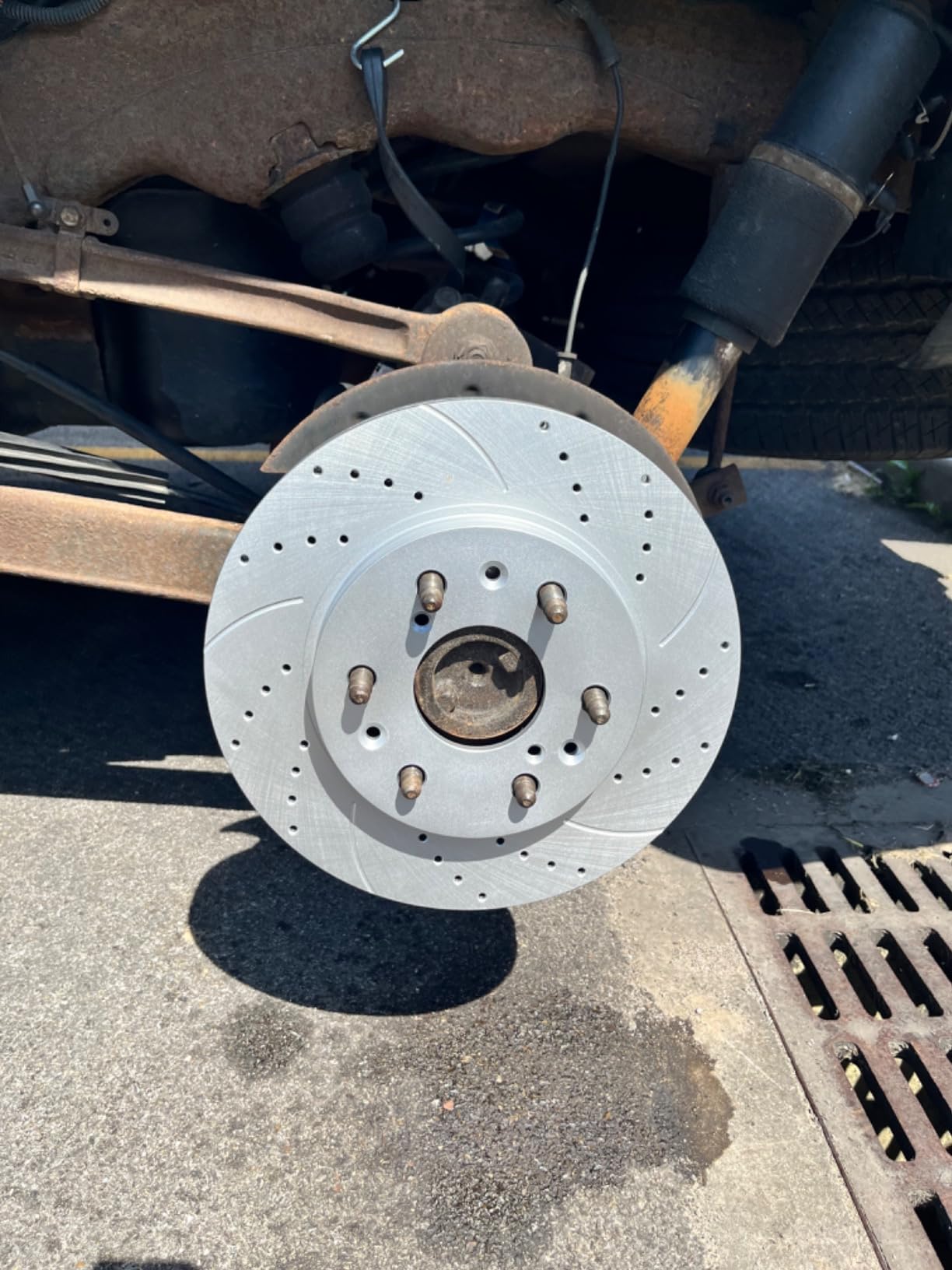 Acinoparts Front and Rear Brake Kit for Cadillac Escalade | Chevy Silverado 1500 Tahoe GMC Yukon Drilled and Slotted Brake Rotors Ceramic Brake Pads customer photo 1