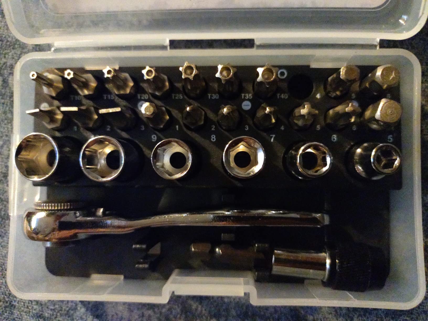 SHARDEN 1/4 Mini Ratchet Set with Right Angle Screwdriver and Bit, 28pcs customer photo 1