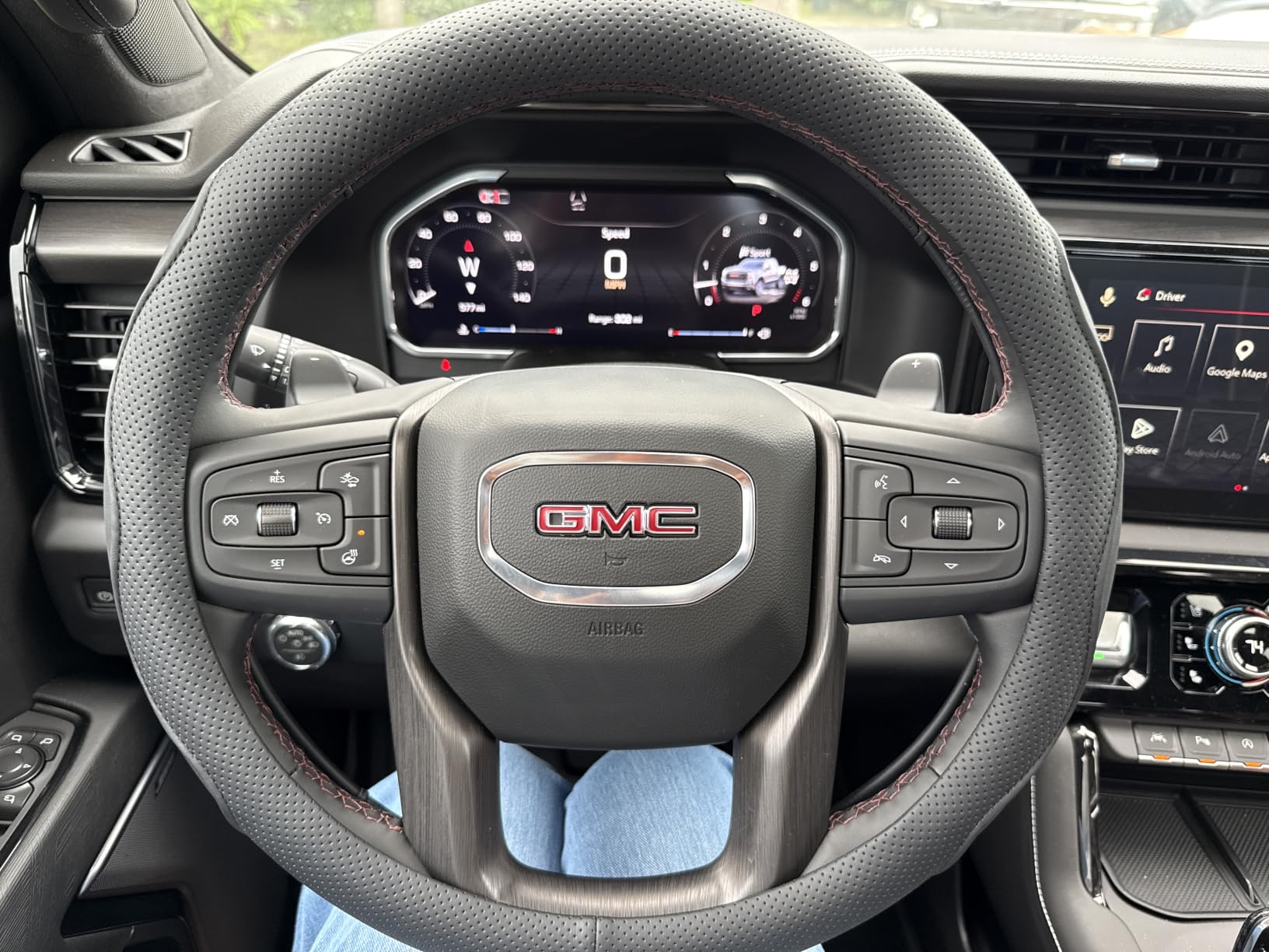 LKWLIKEI Nappa Premium Leather Car Steering Wheel Cover, Non-Slip, Breathable, Universal 15 inches customer photo 2