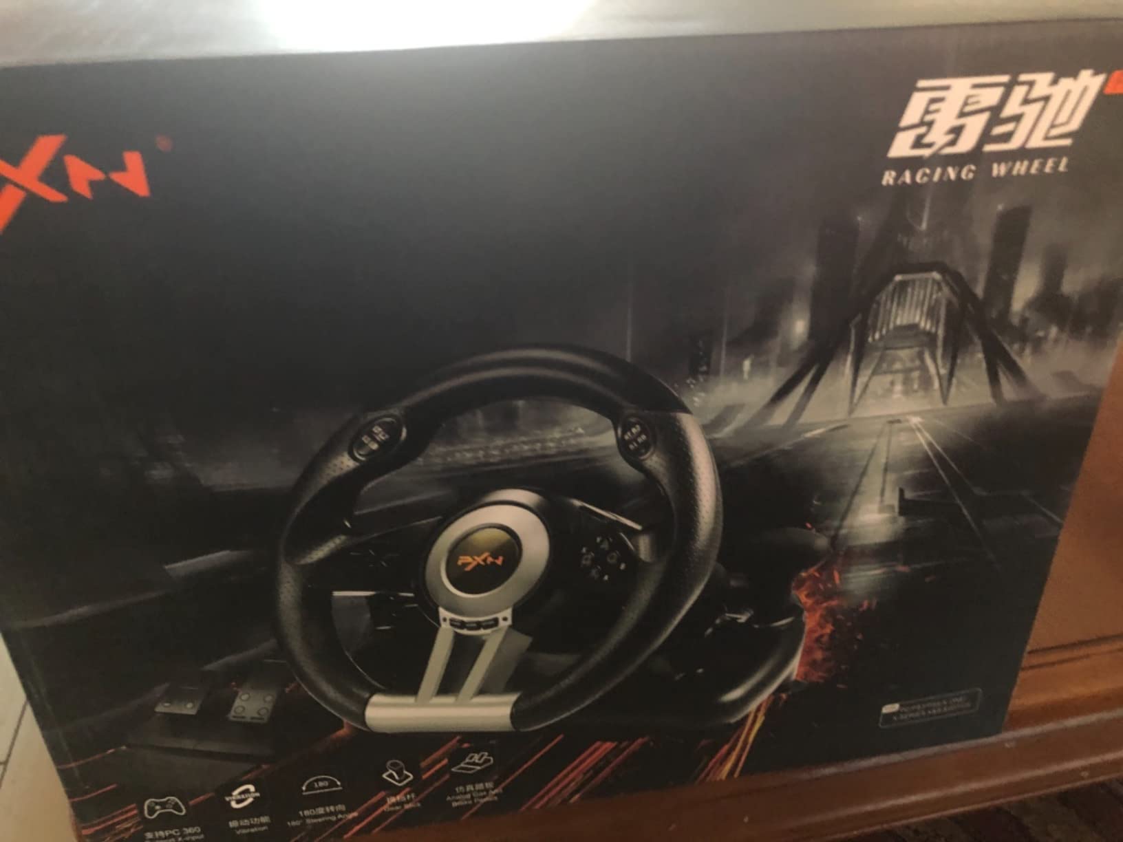 PXN V3 PRO Racing Wheel with Pedals for PC, Xbox, PS4, Switch | 11-Inch Wheel, Vibration Feedback, Paddle & Sequential Shifting, 180° Steering, 2-Pedal, Plug & Play Setup customer photo 2