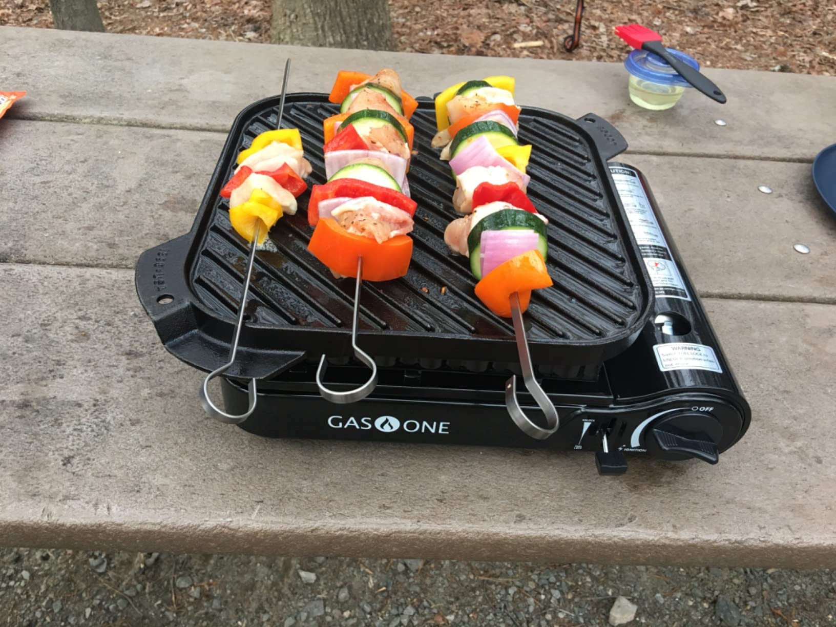 GasOne 15,000 BTU Propane or Butane Stove Dual Fuel Stove Portable Camping Stove - Patented - with Carrying Case Great for Emergency Preparedness Kit customer photo 2