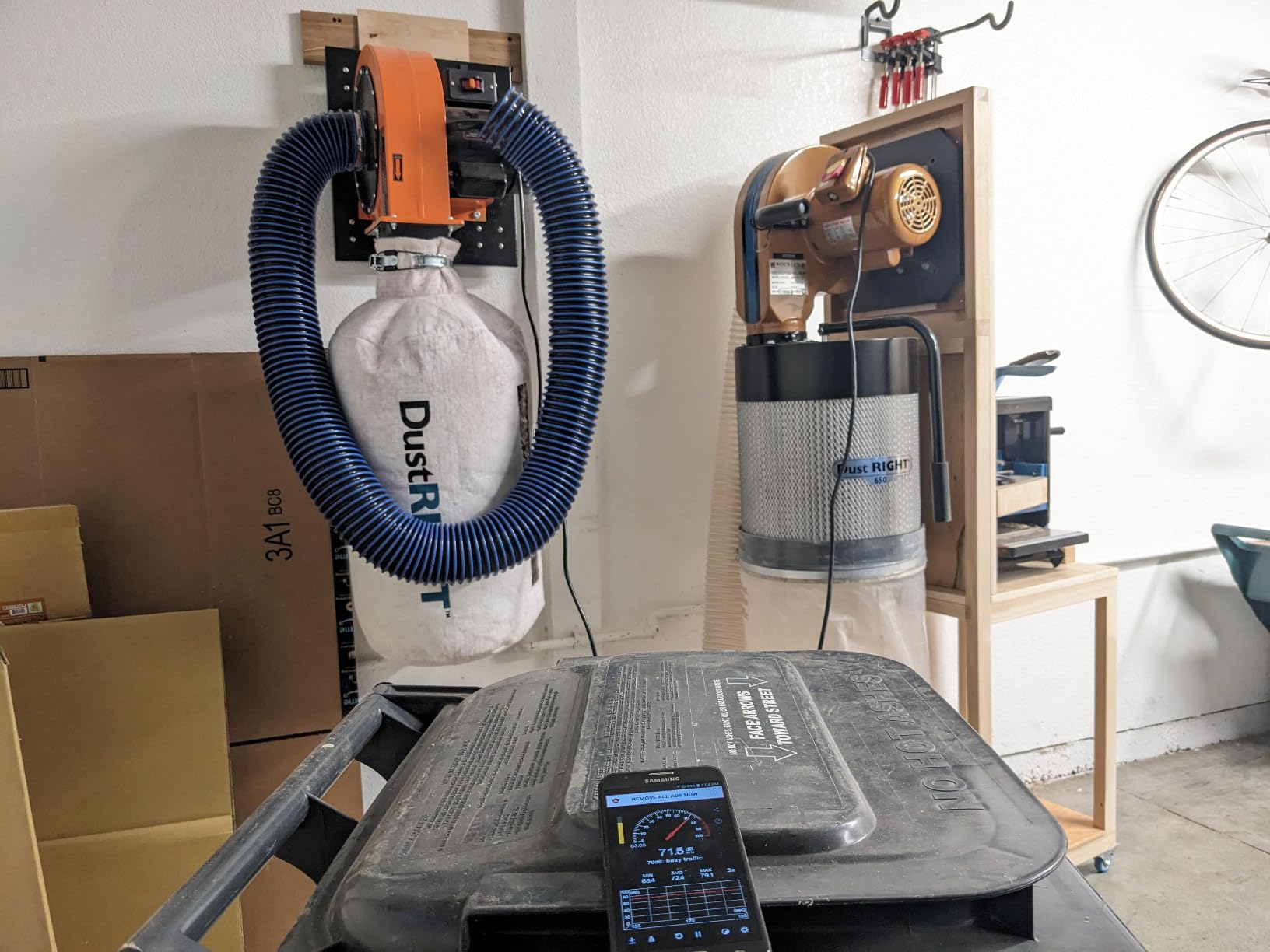 WEN Woodworking Dust Collector, 7.4-Amp Induction Motor with 15-Gallon Bag, Mobile Base, and Optional Wall Mount (DC3474) customer photo 1