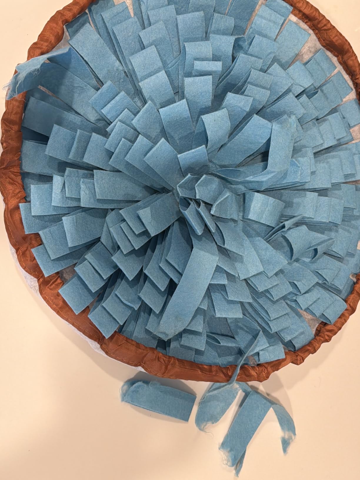 Dog Snuffle-Mat Slow-Feeder-Bowl - Simulating Grassland for Boredom, Encourages Natural Foraging Skills for Pet, Treat Indoor Outdoor Stress Relief (Blue) customer photo 2