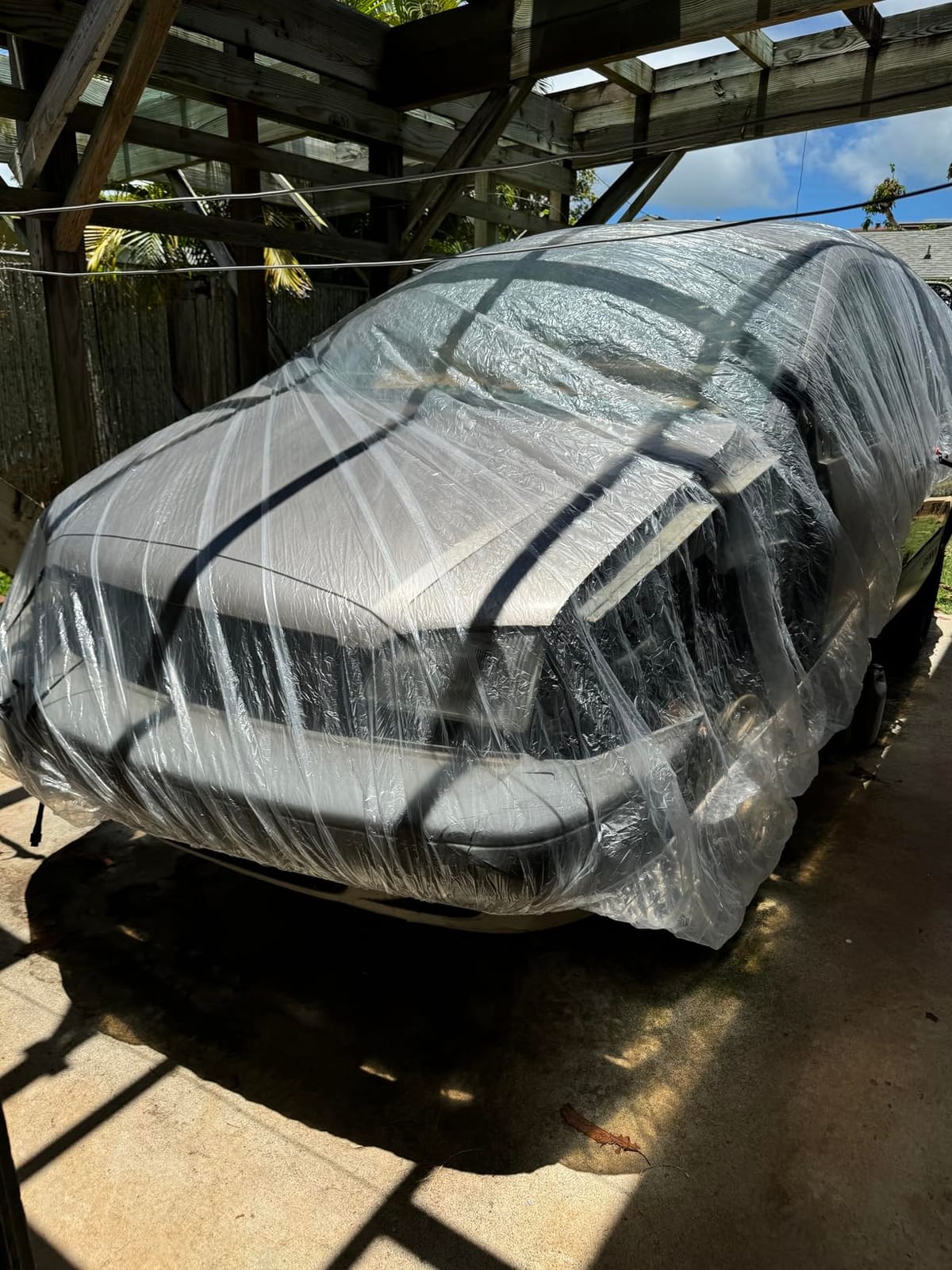 Tallew 4 Pcs Universal Plastic Car Cover Bulk, 12.5 x 21.7ft | Disposable Waterproof, Clear Full Exterior Car Covers with Elastic Band for Automobiles Sedan Outdoor Snow Rain Weather customer photo 1