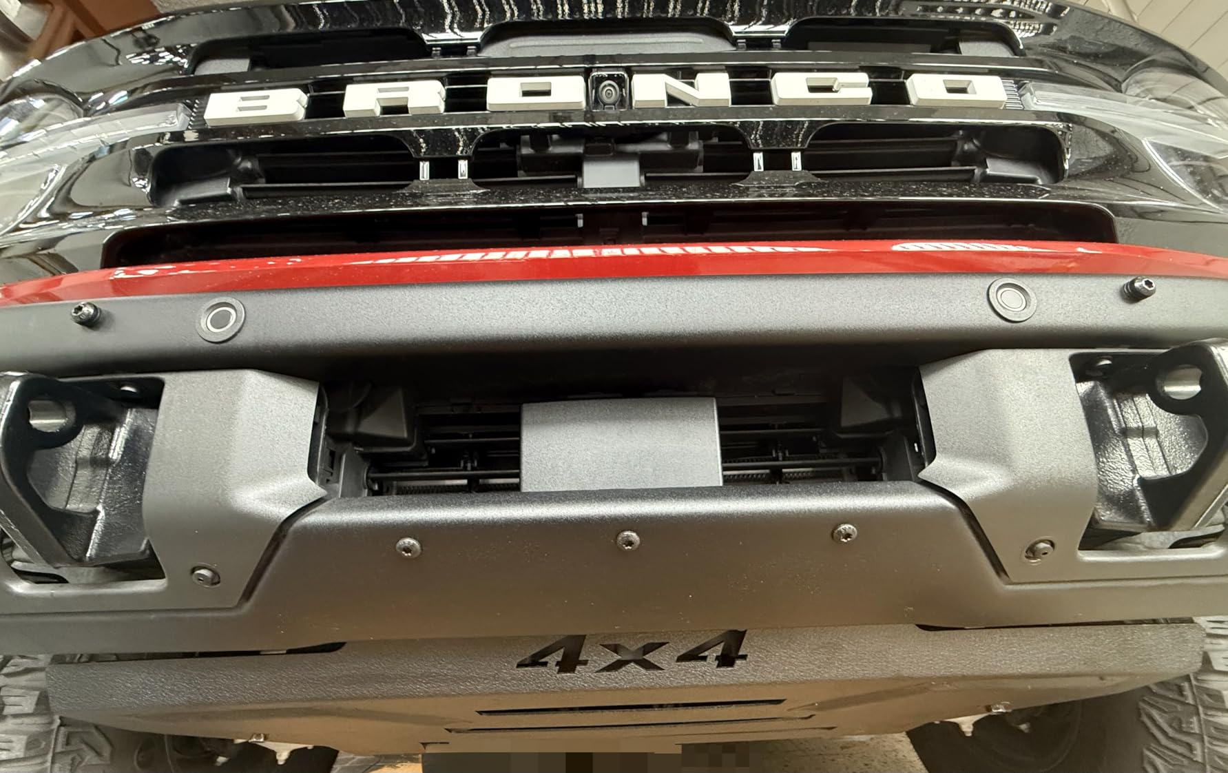 YZONA JK Front Skid Plate Steel Bumper Cover Compatible with Jeep Wrangler JK 2007-2018 2 Door & 4 Door, Lower Guard Plate Off-Road Engine Protection Bolt-on (Not Suitable for Original Factory Bumper) customer photo 1