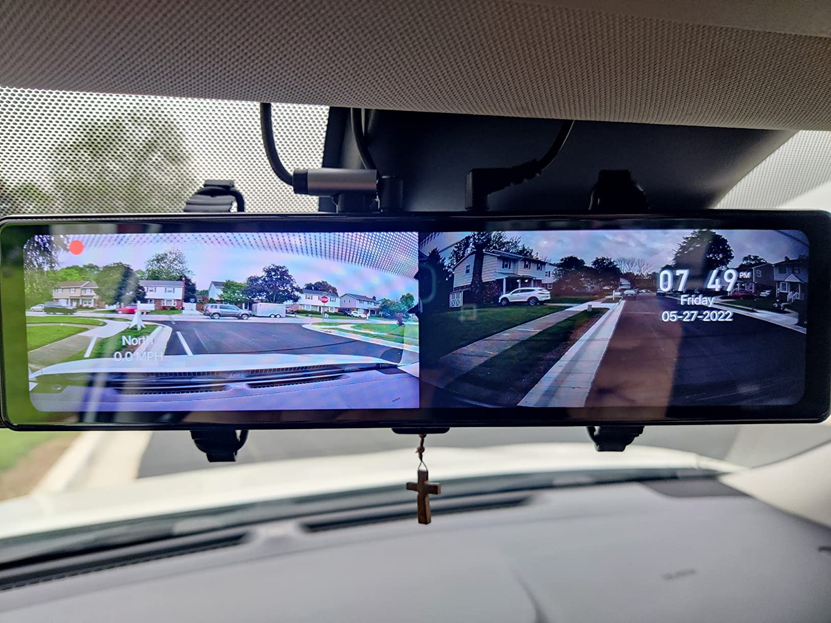 REDTIGER T27 Mirror Dash Cam Front 4K and Rear 2K, 11