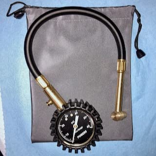 Motorcycle Tire Pressure Gauge 60 PSI, PUIBERS 2'' dial Mechanical Tire Gauges with 90 Degree Right Angle Chuck Flexible Hose, Tires Guages for Pressure Glow in The Dark for Cars, Motos, Bicycles customer photo 2