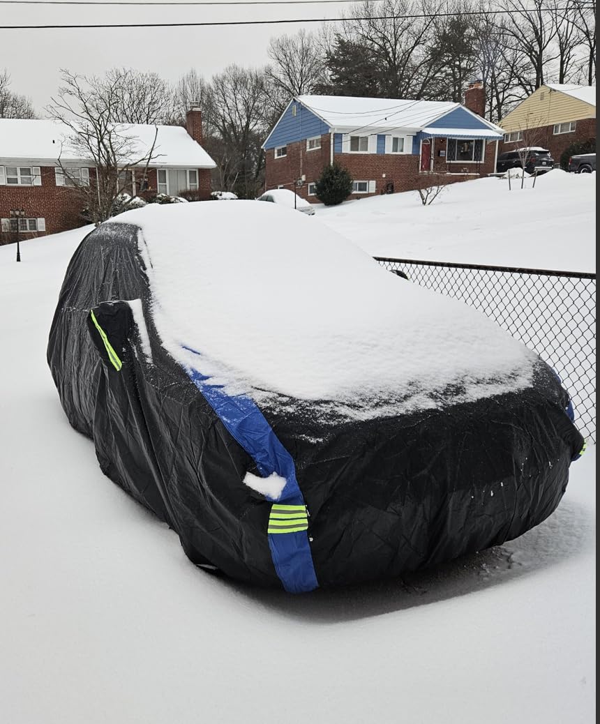 Avecrew Car Cover Waterproof Compatible with Jeep Wrangler 2 Door | Fits 1987-2026 YJ TJ LJ JK JL, Oxford Fabric Full Exterior Covers, Rain, Snow, Dust & UV Protection for Indoor & Outdoor Use customer photo 1