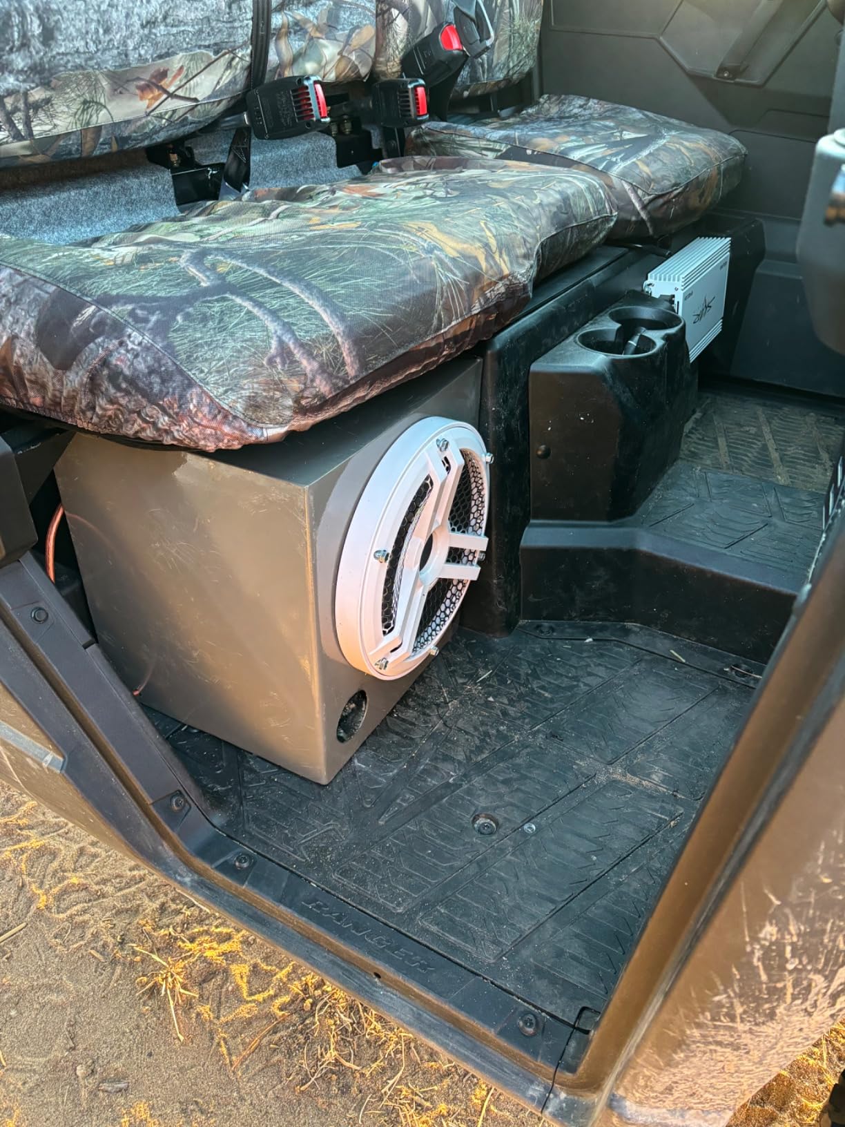 KEMIMOTO Black Seat Cover Compatible with Polaris Ranger XP 1000 2017-2021 | 60/40 Split Bench Seat Covers, 1680D Heavy-Duty Fabric and Waterproof PVC Coating, Upgraded w/Headrest, Front Seat Only customer photo 1