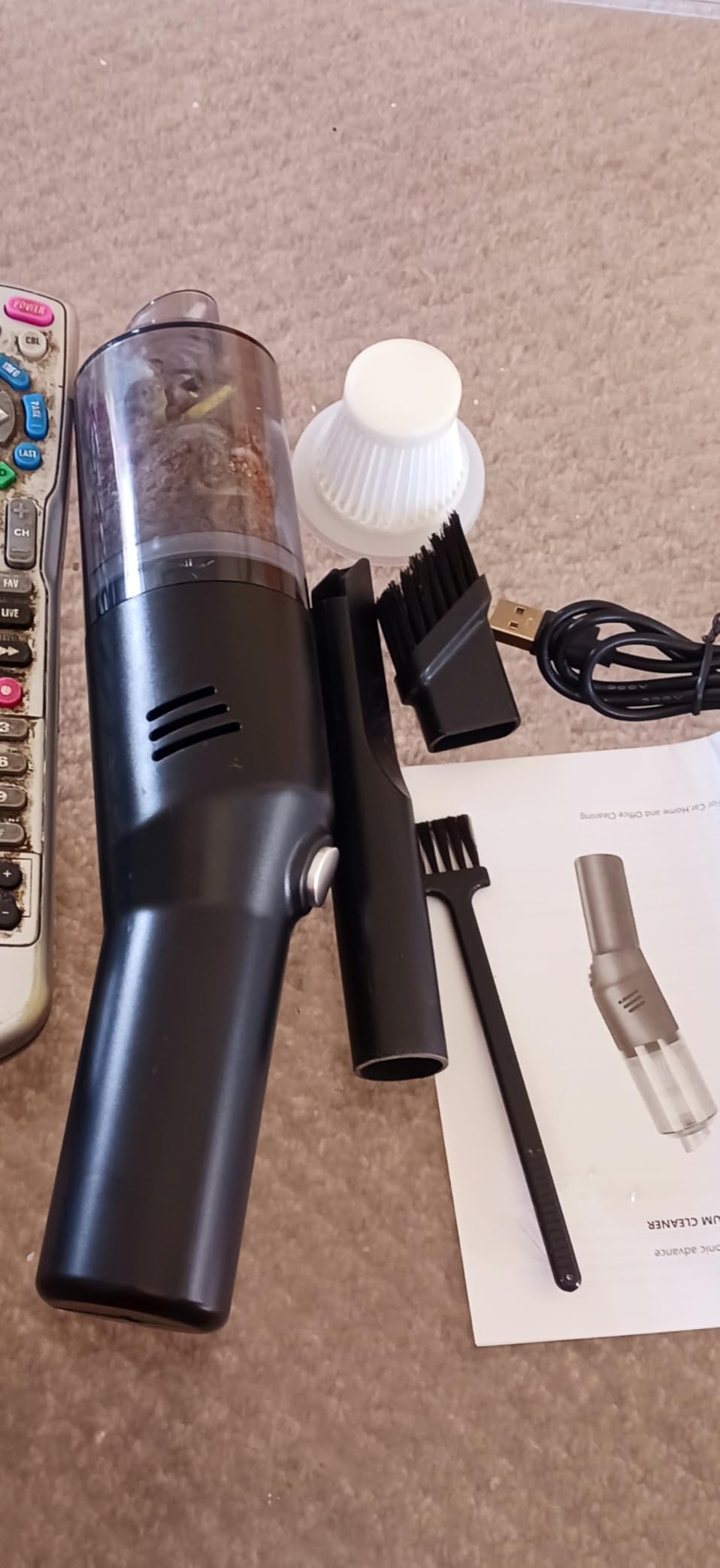 Mini Handheld Vacuum for Home&Car, Cordless Portable Rechargeable White customer photo 1
