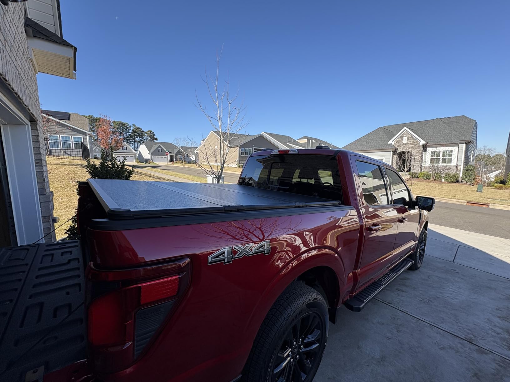 Tutel Hard Shell Folding Truck Bed Tonneau Cover|Fits 2015-2026 Ford F150 6'5