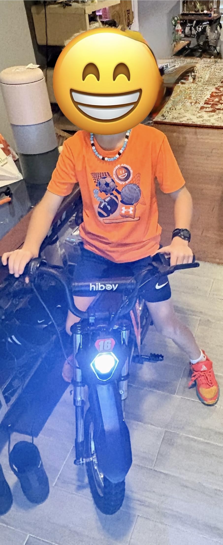 Hiboy DK1 36V Electric Dirt Bike for Kids, 300W & 15.5 MPH, Ages 3-10 | Up to 13.7 Miles Long Range, 3 Safety Speed Modes, Hydraulic Suspension & Solid High Carbon Steel Frame Ride On Toy customer photo 1