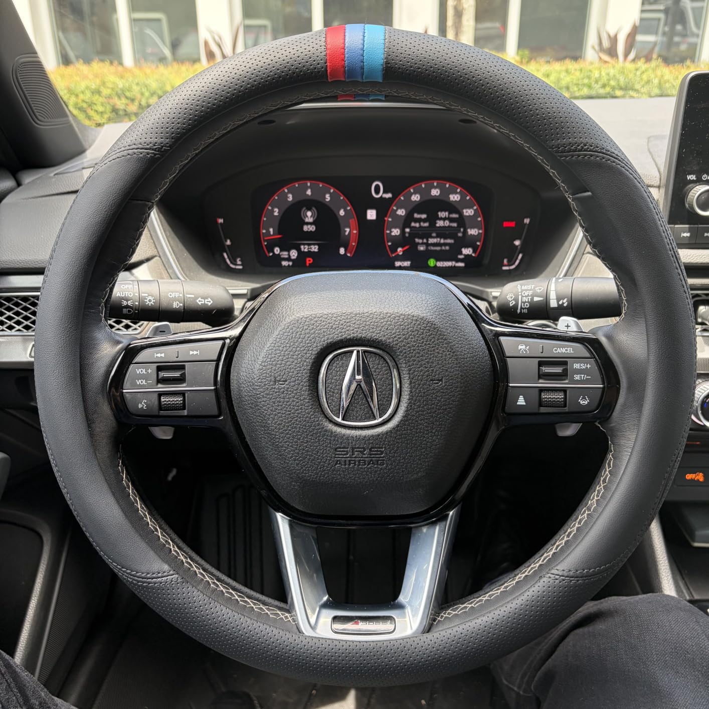 Custom-Fit for BMW Steering Wheel Cover, Premium Leather Car Steering Wheel Cover with Logo, Non-Slip, Breathable, for B-MW Accessories (C-Style,for BMW) customer photo 2