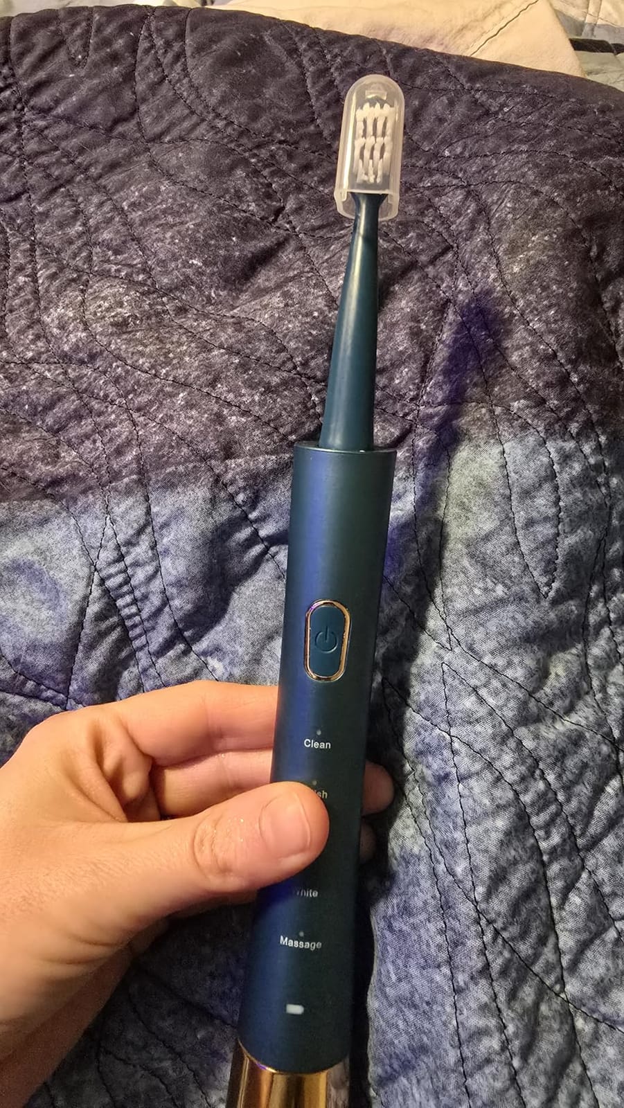 AJELU USB Rechargeable Sonic Electric Toothbrush for Adults, Powered Motor High Vibration Teeth & Gum Care, Soft Dupont Brush Heads, 2 Minutes Timer 5 Modes, Green customer photo 2