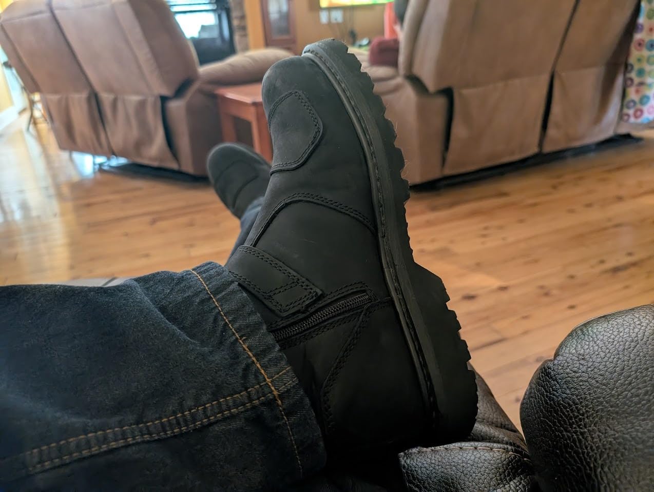 ILM Leather Motorcycle Boots with Side Zipper M1005 customer photo 1