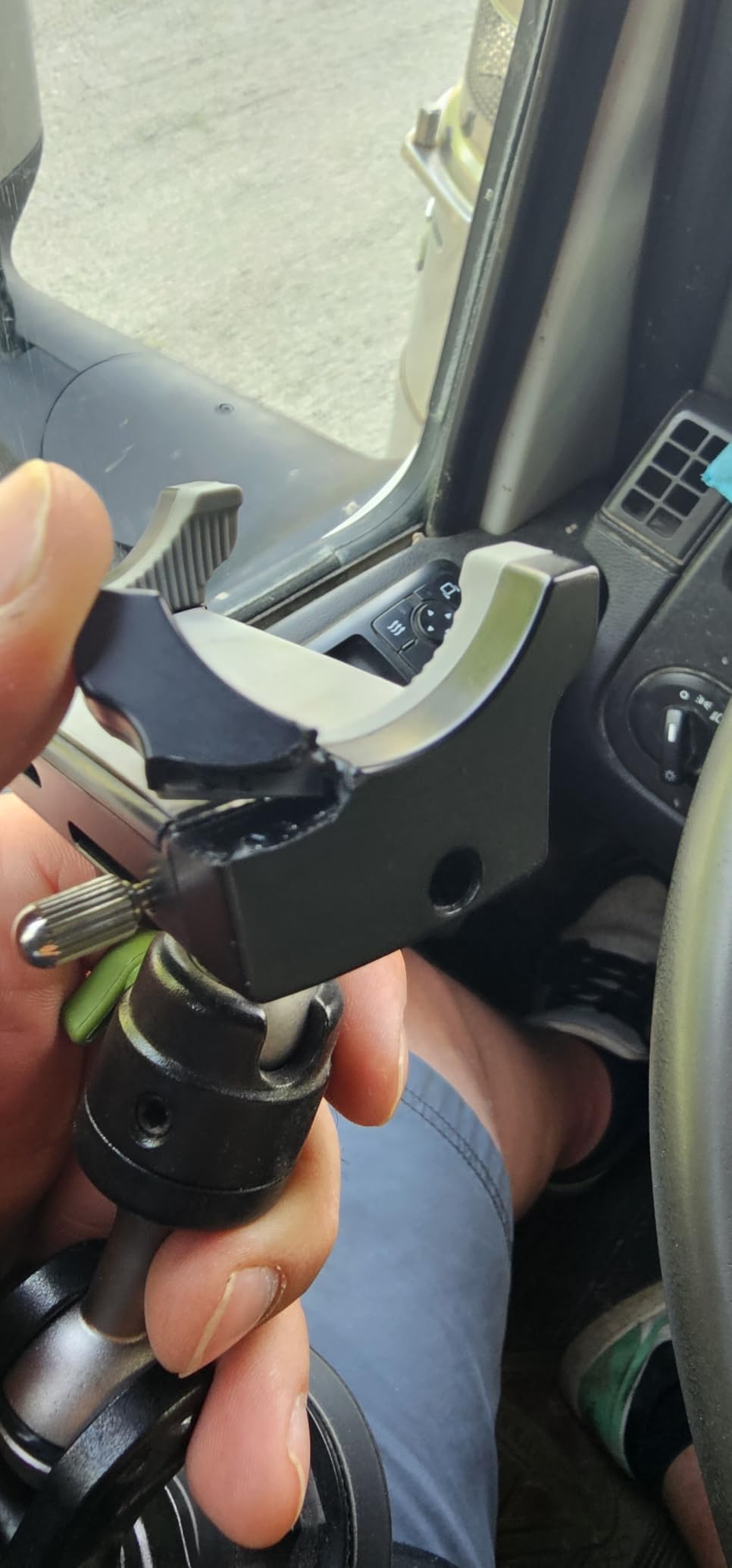 Semi Truck Phone Mount for Drivers, 360° Anti-Shake with Extension Rod | Class 8 Cab Suction Mount, Ultra-durable Metal, Fits Most Smartphones or Kenworth, Peterbilt, Freightliner customer photo 1
