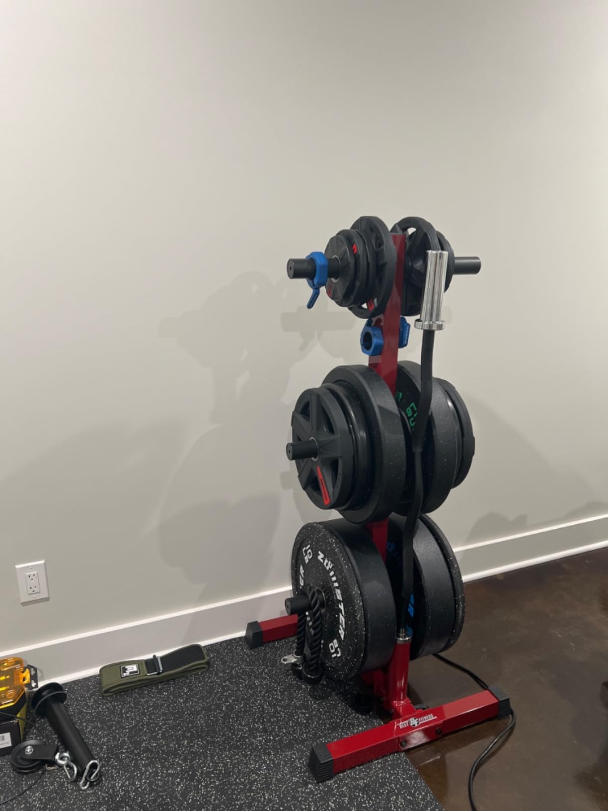 Best Fitness Body-Solid Weight Tree Rack for Olympic Plates - Bumper Plate Storage, Weight Plate Holder, Midnight Black customer photo 1
