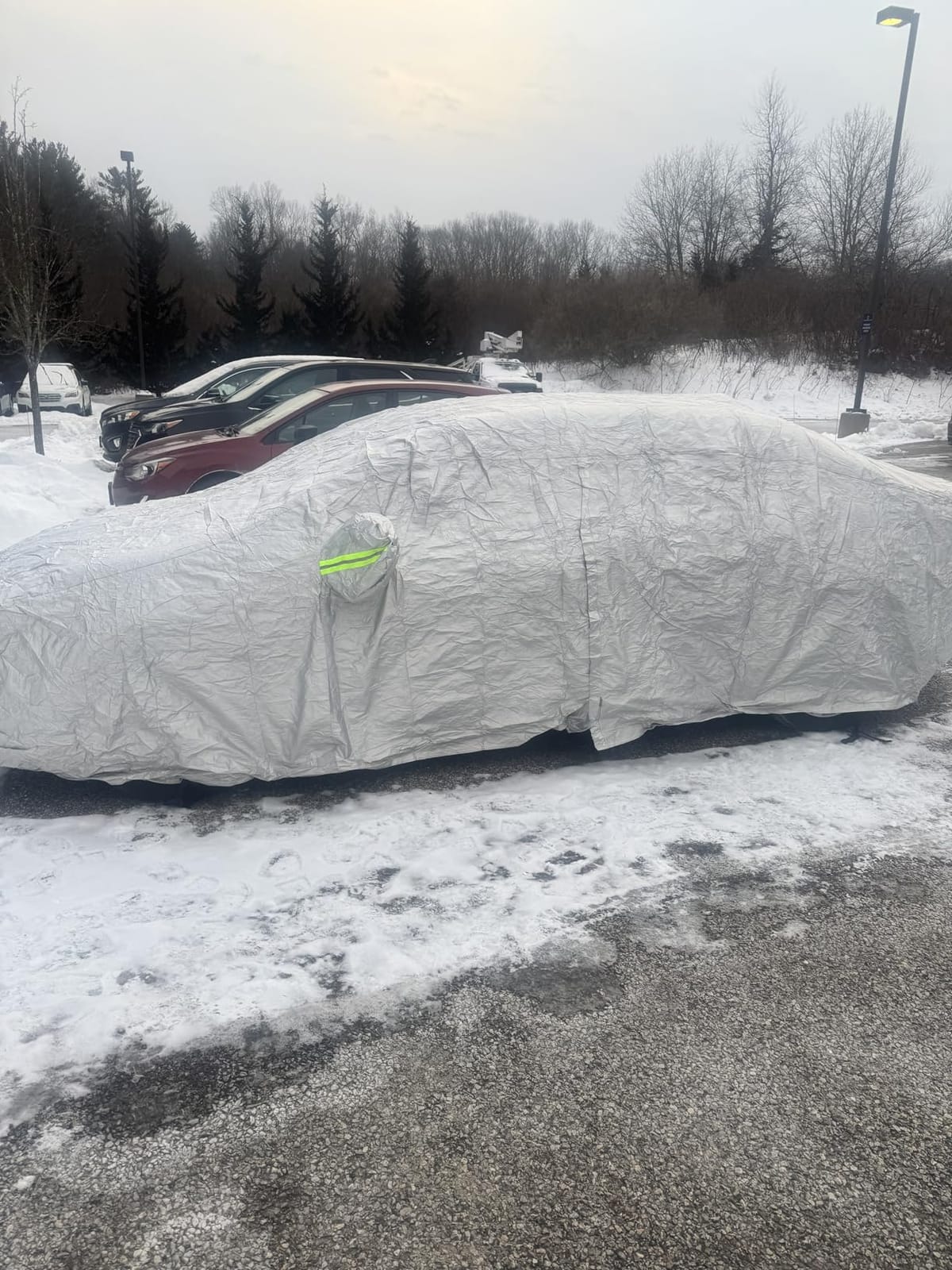 Full Car Cover Universal 6 Layers Outdoor Thicked All Weather Cover, Sunshield, Waterproof, Snow Proof, UV Proof, Scratch Proof, Bird Droppings, 6 Reflective Strips, Fits SUVs up 181