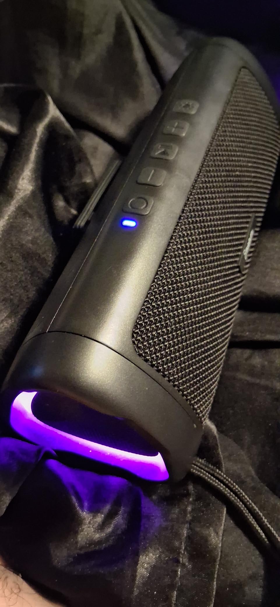 Bluetooth Speaker, 20W HD Sound, Portable Wireless, IPX5 Waterproof, Up to 24H Playtime, TWS Pairing, for Home/Party/Outdoor/Camping/Beach Essentials, Electronic Gadgets, Birthday Gift (Black) customer photo 1