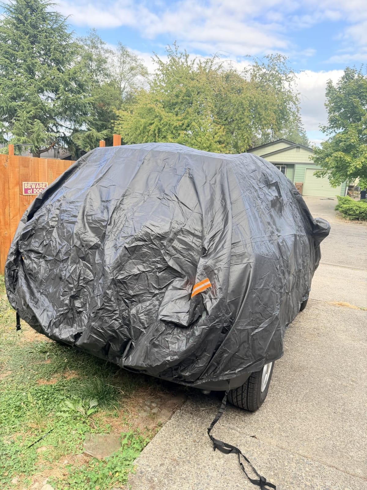 Kayme 7 Layers Waterproof Car Cover for Dodge Challenger 2008-2026 | Thick heavy-weight composite fabric, all-weather wind-dust-UV protection, inner cotton layer shields vehicle paint customer photo 1