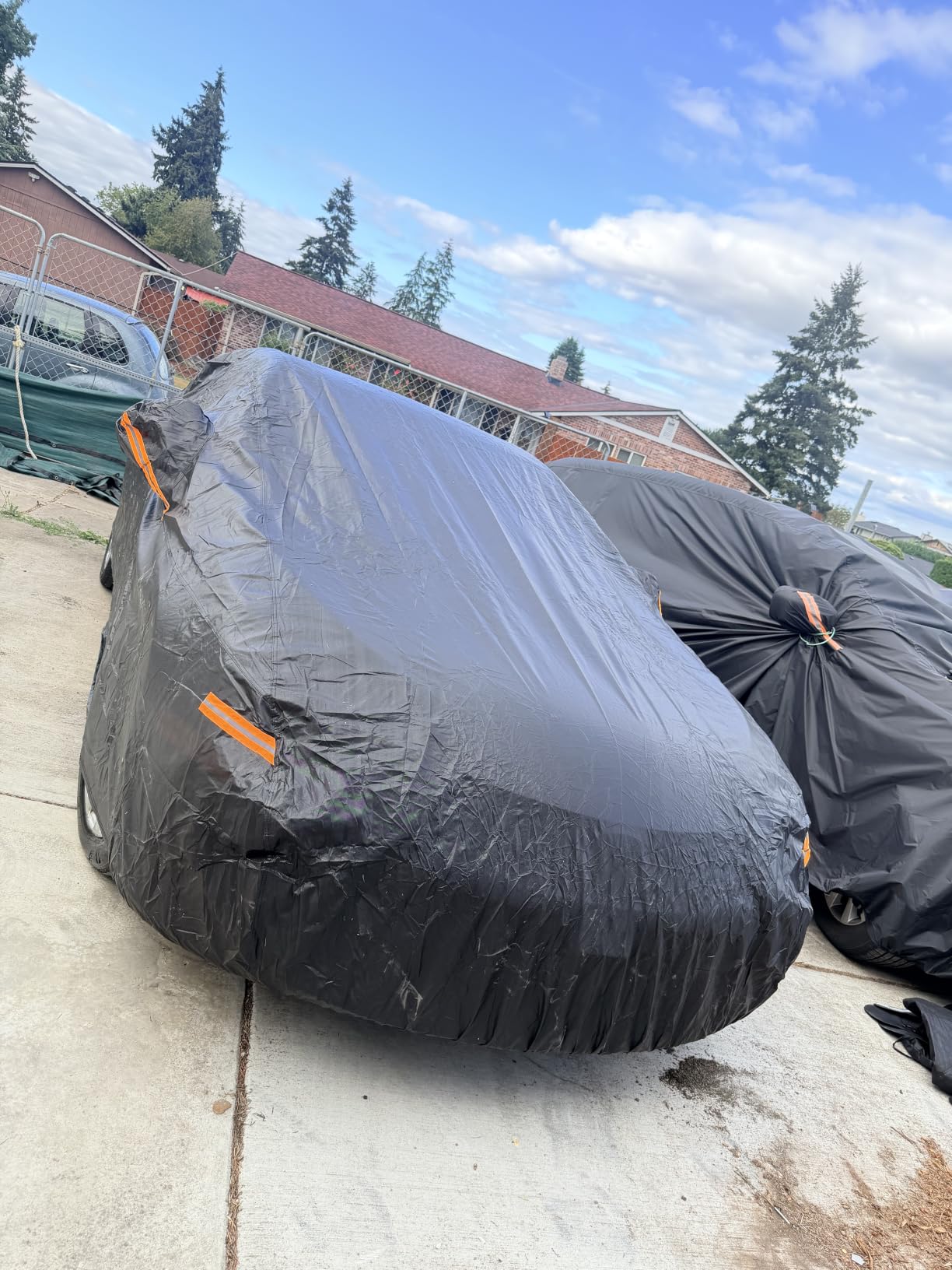 Kayme 7 Layers Waterproof Car Cover for Jeep Wrangler 4 Dr | Thick heavy-weight composite fabric, all-weather wind-dust-UV protection, inner cotton layer shields vehicle paint customer photo 1