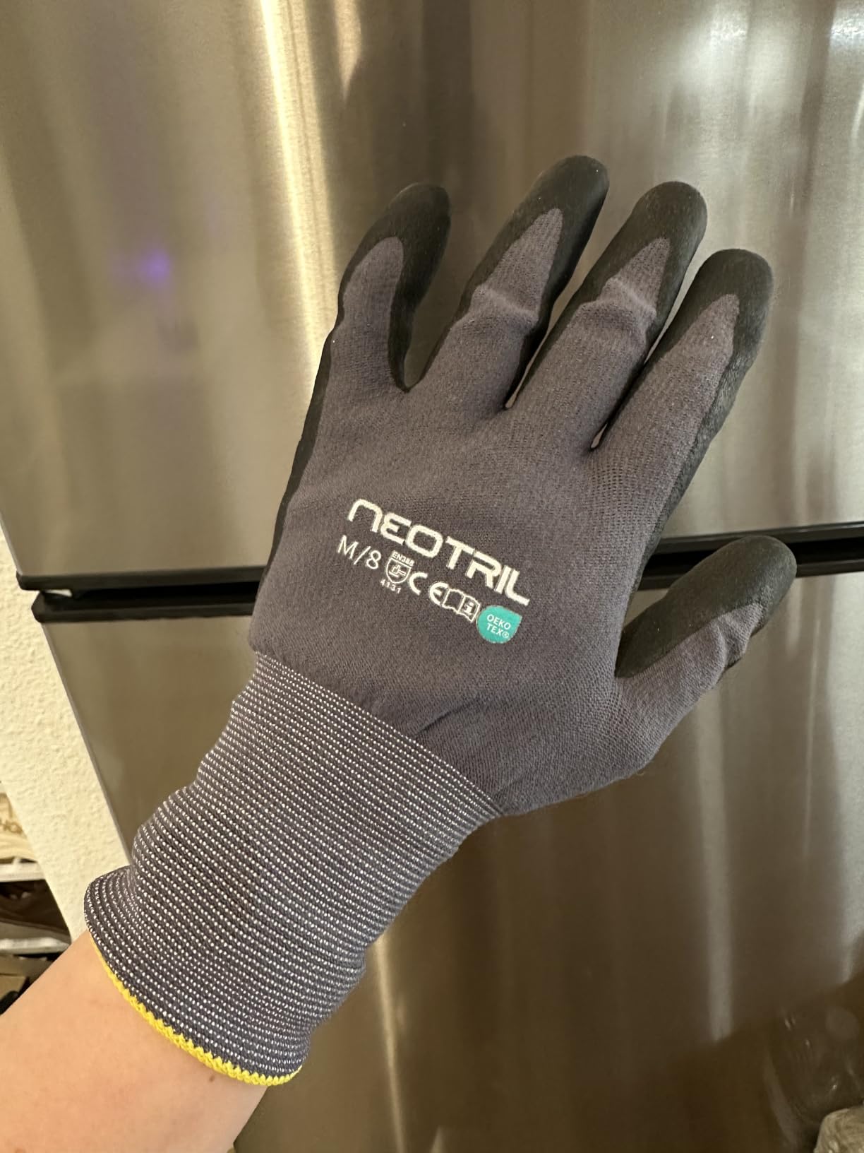 NEOTRIL Safety Work Gloves MicroFoam Nitrile Coated-3/6/12/36 Pairs, Breathable Nylon Working Gloves for Men Women customer photo 2