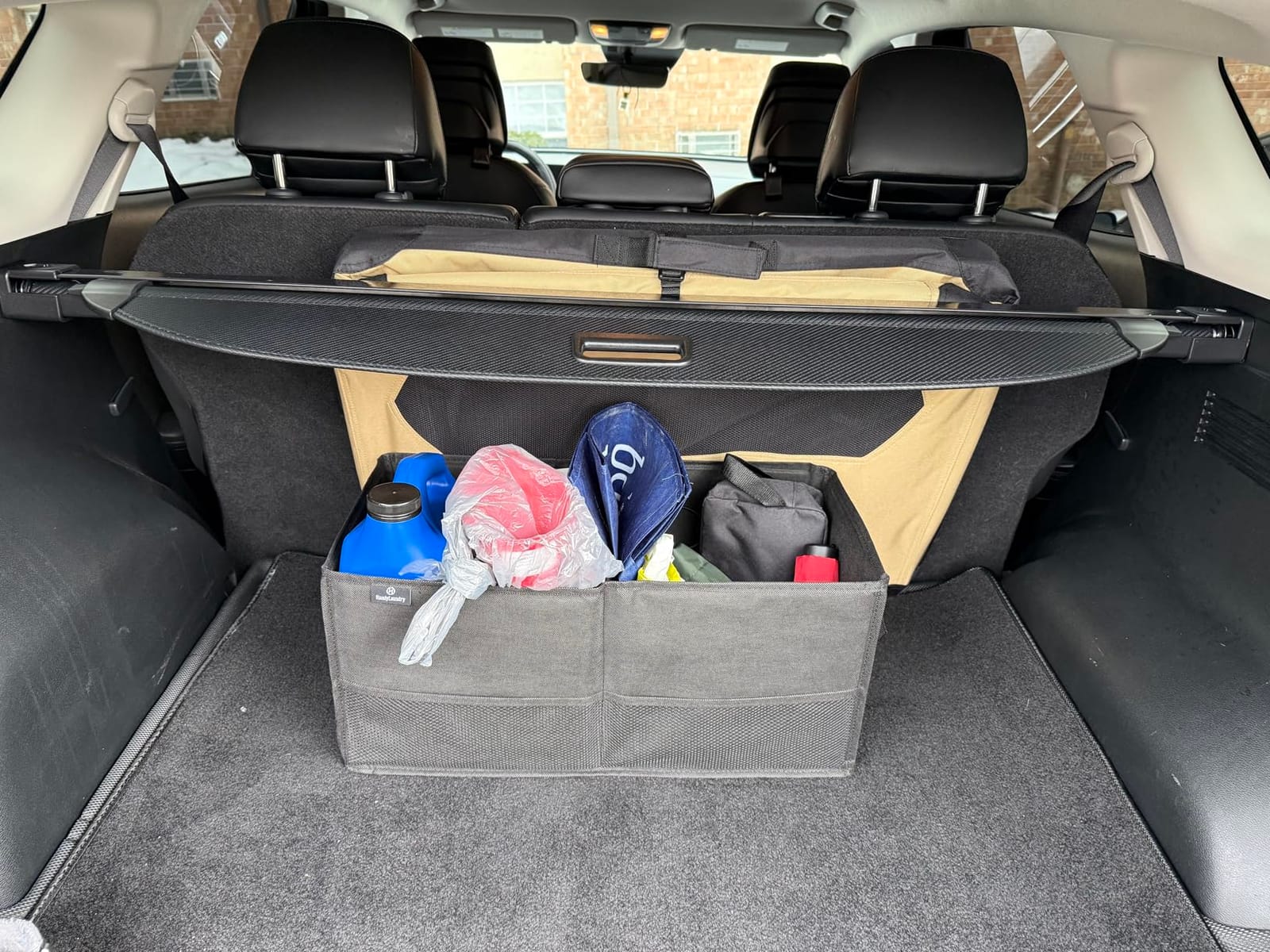 for 2023-2026 Kia Sportage Cargo Cover - Carbon Fiber Look Retractable Rear Trunk Cover for Kia Sportage 2026 Accessories 2023-2025 Anti-Peeping Security Luggage Shade Shield customer photo 2