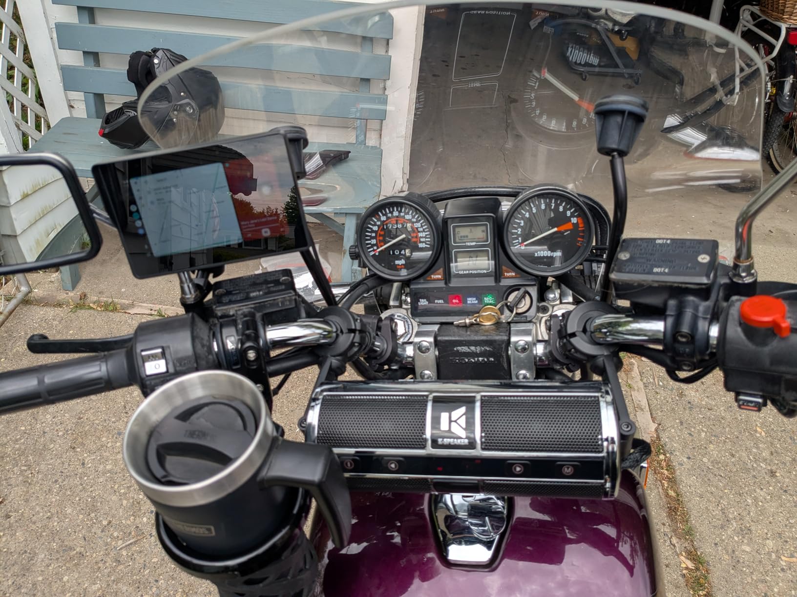 KSPEAKER Motorcycle Speakers Bluetooth Waterproof Radio Audio System Built-in Amplifier, Great for ATV, Scooter Bike, 12 Volt Vehicle, 3 Inch Metal Mp3 Player, K2ch customer photo 2