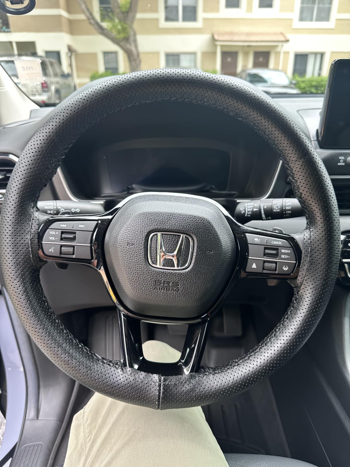 West Llama Customized Auto Car Steering Wheel Cover for Chevy Silverado,Tahoe,Equinox,Traverse,Trailblazer,Colorado (Diamond Quilted-Black+Red-Standard Size) customer photo 2
