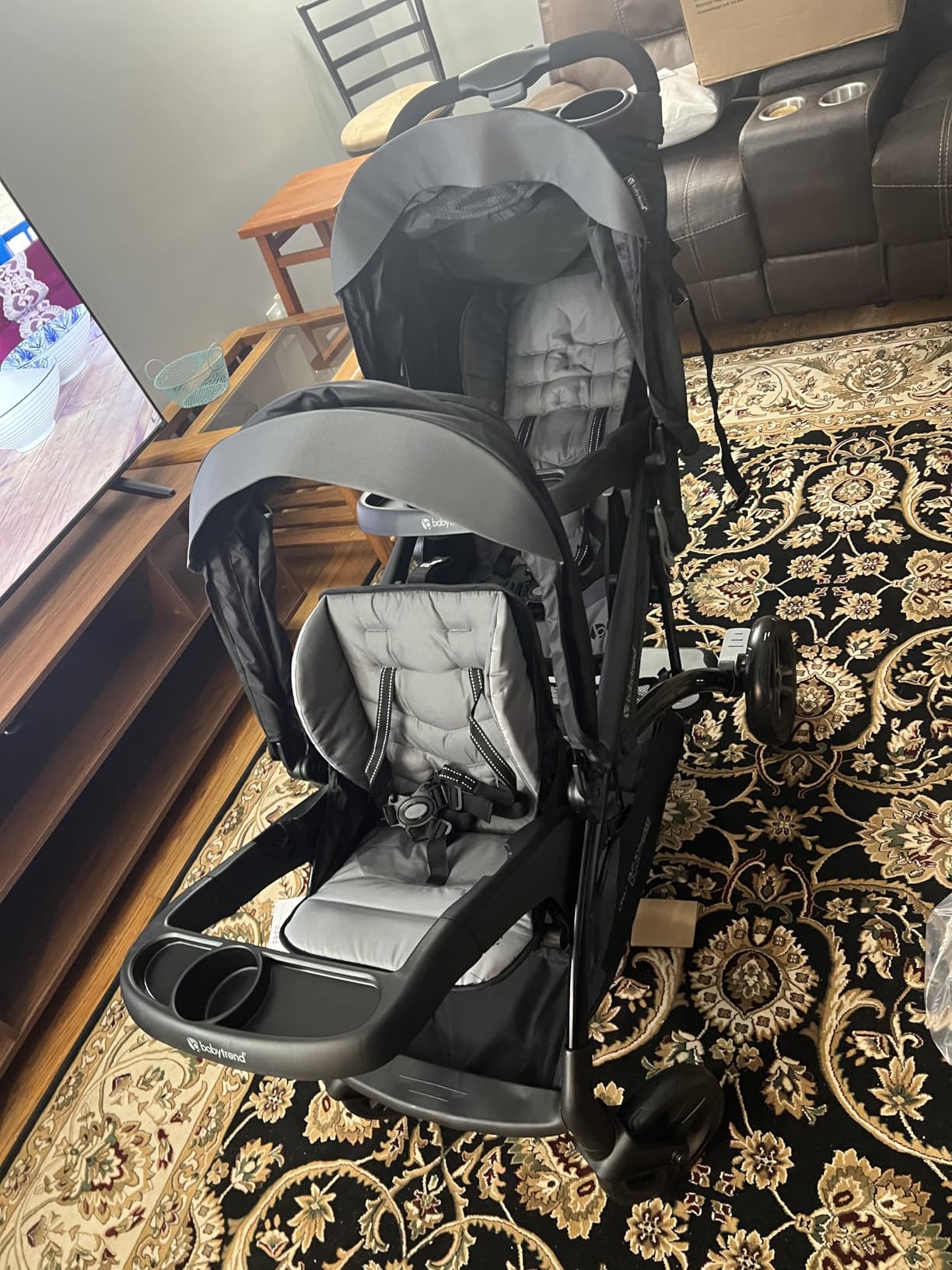 Baby Trend Sit N' Stand Double Stroller & 2 EZ-Lift Plus Car Seats, Stormy | Portable and Lightweight Stroller Duo and Car Seat Travel System Tandem customer photo 1