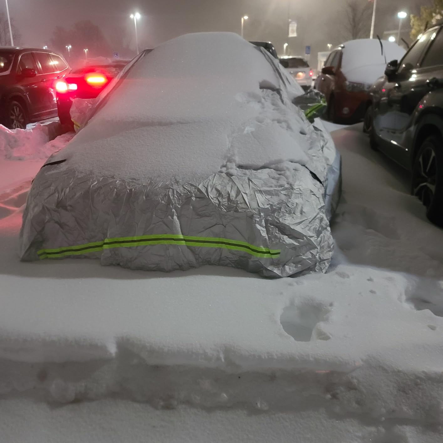 TUCAREST 6 Layers Full Car Cover for SUV- Waterproof, Insulated, Anti-UV, Snow-Proof, Anti-Wind, All-Weather, Thickened Protection, up to 200 in customer photo 1