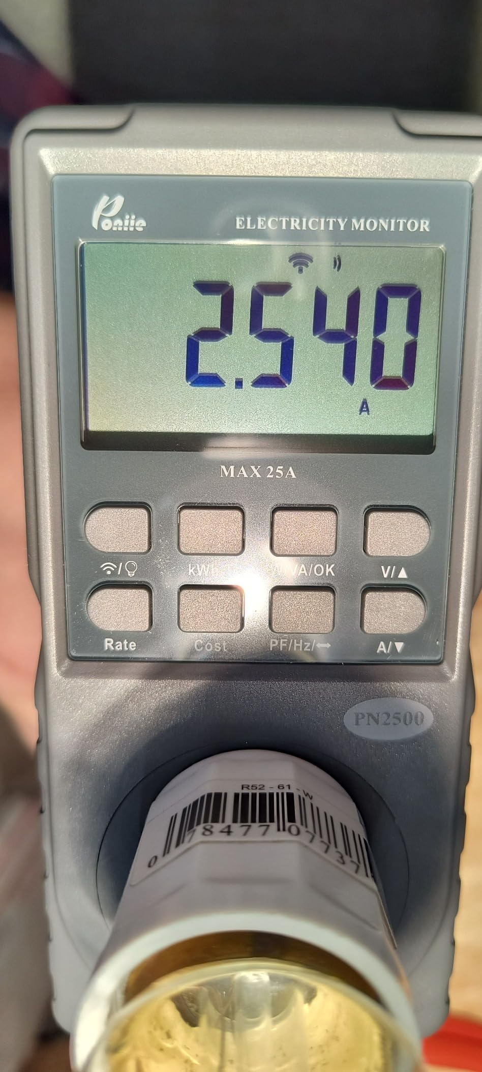 Poniie PN2500 Professional NEMA 5-15 Wi-Fi Wireless Level 1 EV Charger Pass-Through Power Usage Monitor (60-240V, 25Amp) customer photo 2