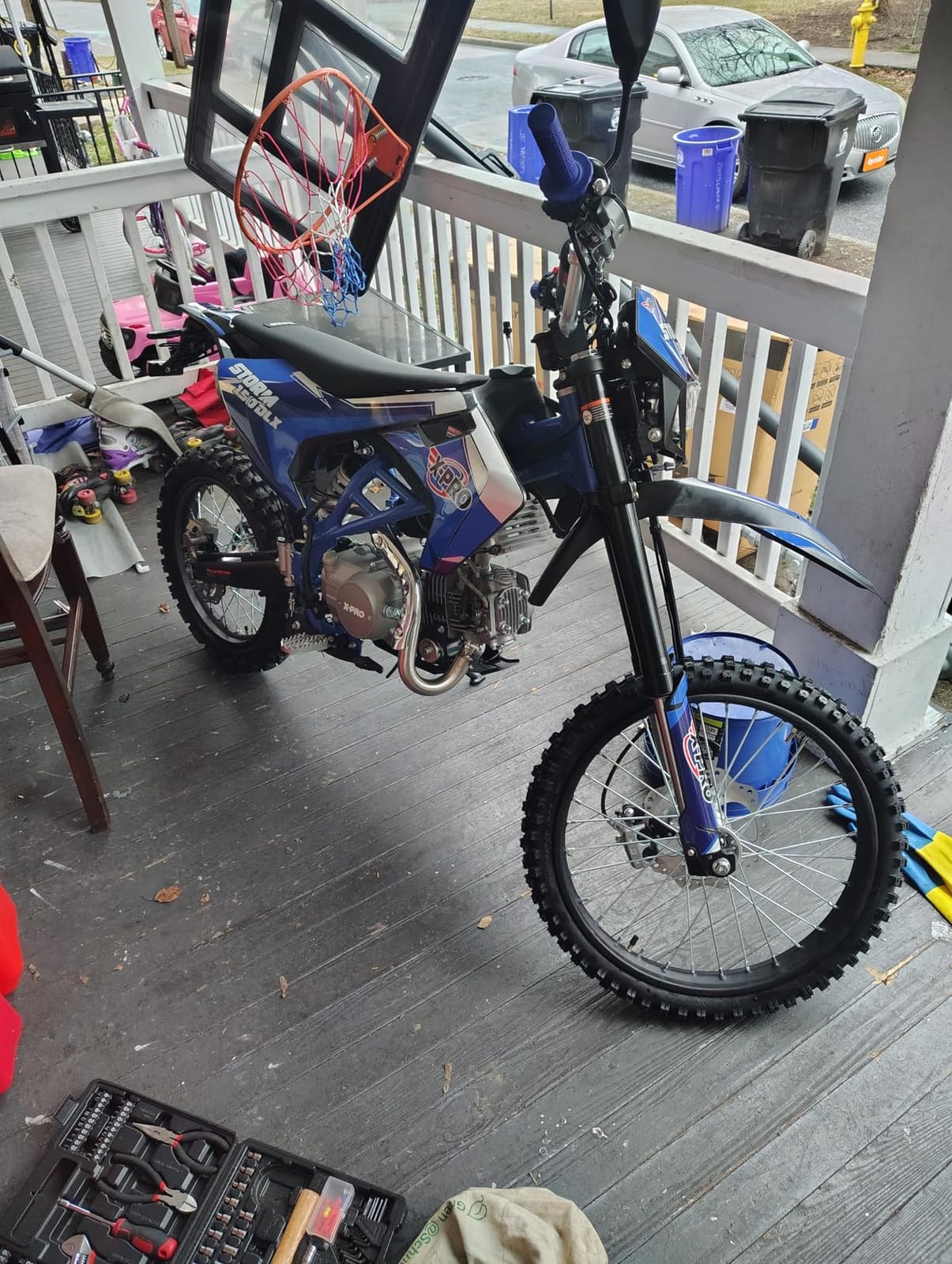 X-PRO 150 Dirt Bike Storm DLX 150 4-Speed Manual Transmission with All Lights, Electric/Kick Start, Big 19