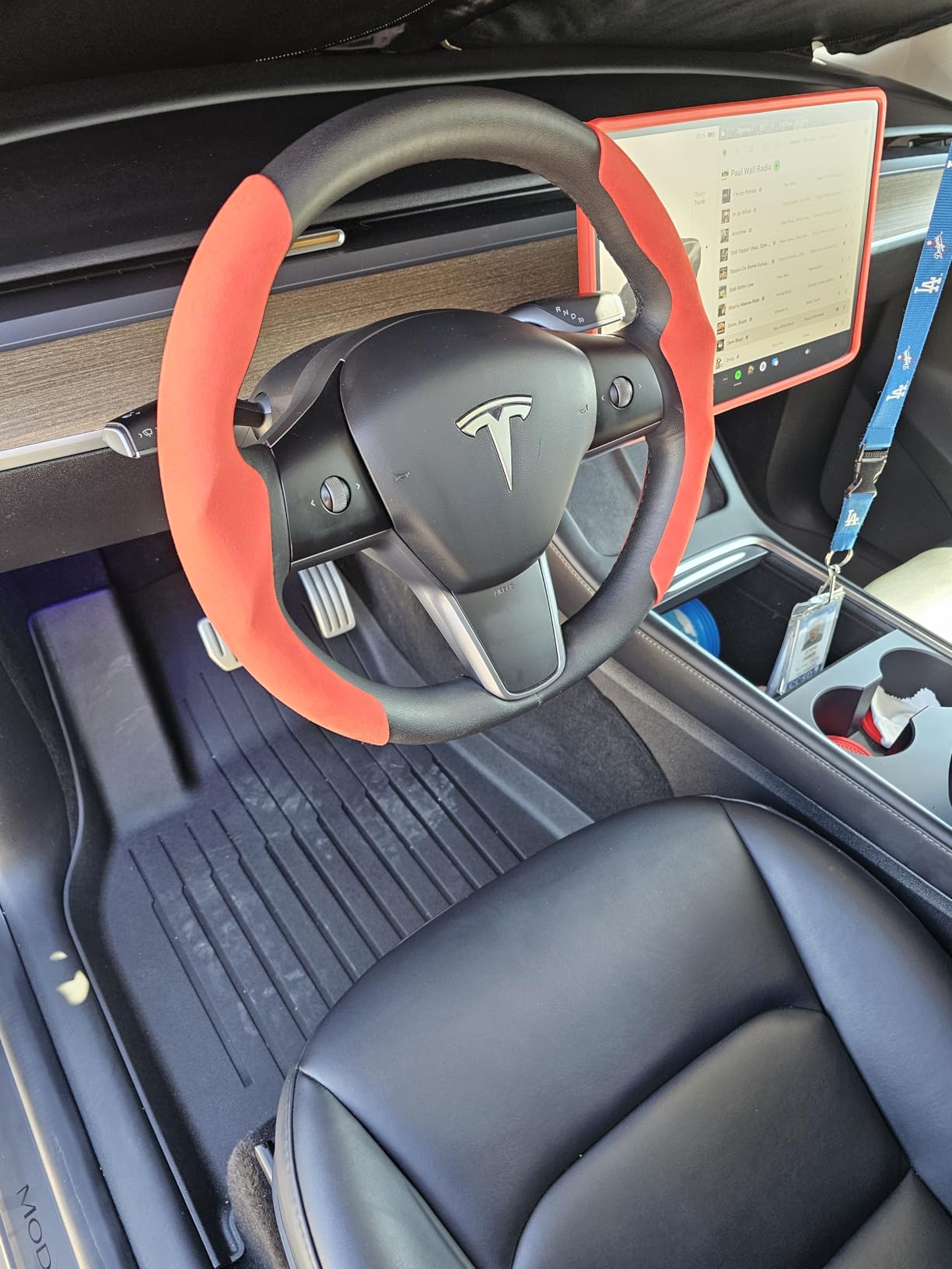 Shademax Custom for Tesla Steering Wheel Cover, Tesla Model Y 2020-2025/ Model Y Juniper 2026/ Model 3 2017-2025 2026 (Fit Model 3 Highland) Carbon Fiber Steering Wheel Cover Model Y/3 Accessories customer photo 2