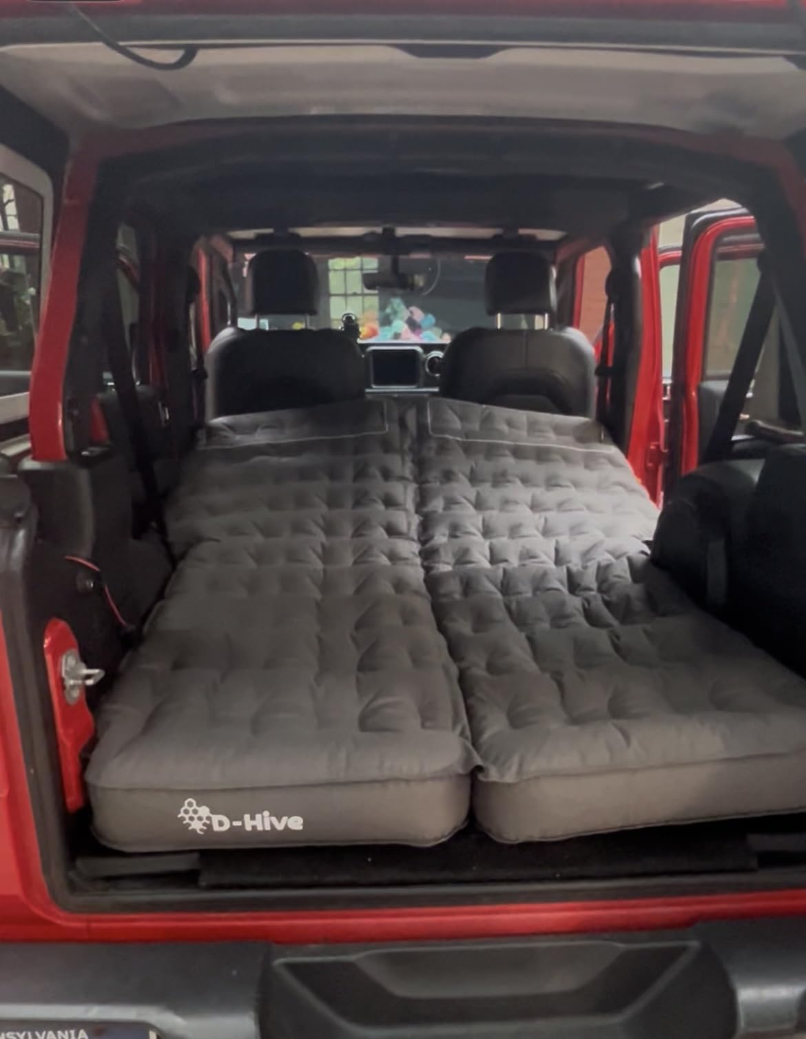 D-Hive Unbeatable Durability SUV Air Mattress for Car Camping, Durable Extra Thick 300D Oxford Fabric, Quick Easy Set-Up w/Electric Pump, Car Bed Mattress, Mattress for SUV, Air Mattress customer photo 2