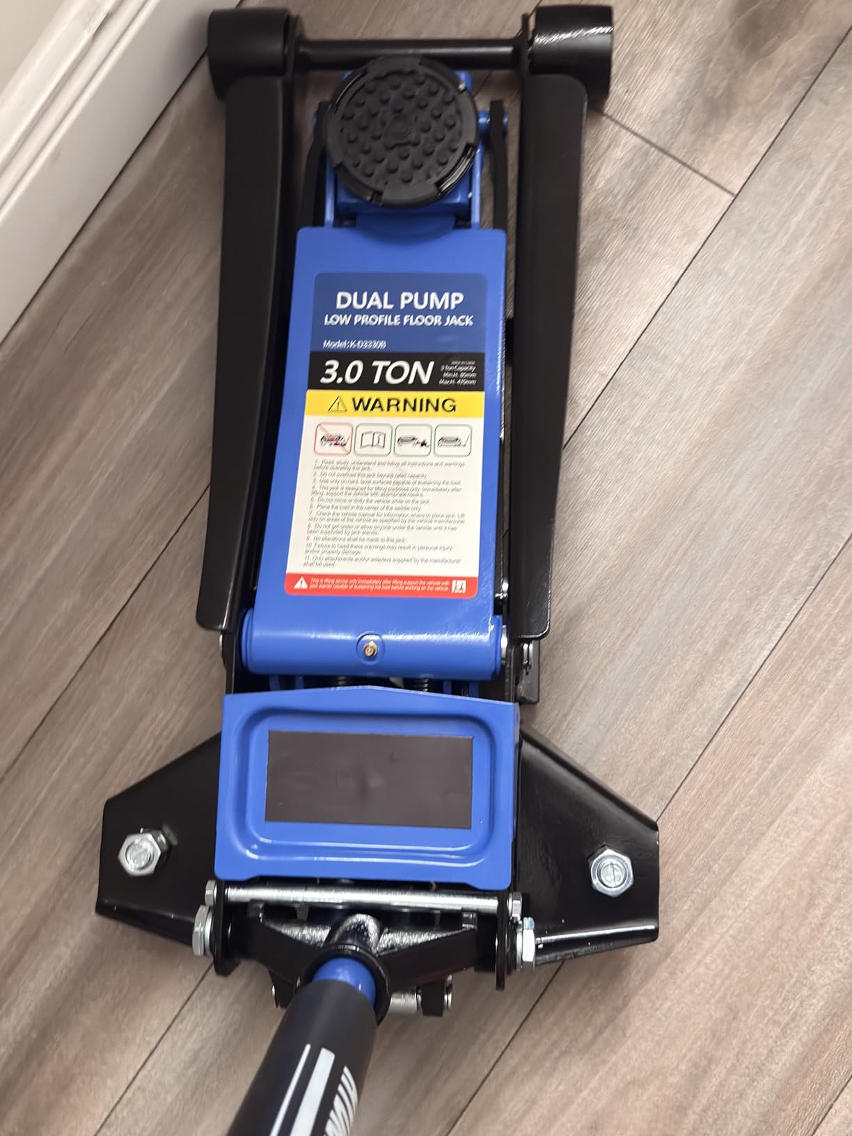 3 Ton Low Profile Floor Jack, Professional Low Profile Hydraulic Jack, Heavy Duty Steel Racing Floor Jack with Dual Piston Quick Lift Pump, 3 Ton (6,600 lb) Capacity, Lift Range 3.3