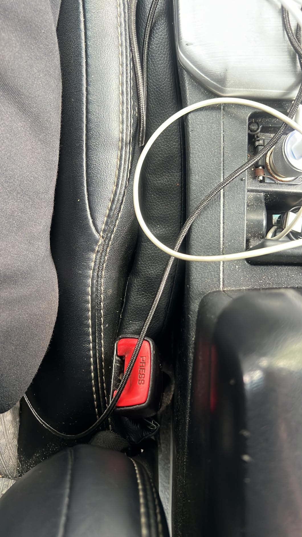 Leather Car Seat Gap Filler, 2 Pack No-Drop Seat Guard Universal Gap Stopper/Catcher to Fill The Gap Between Seat and Console Black Car Crevice Blocker Space Pad customer photo 1