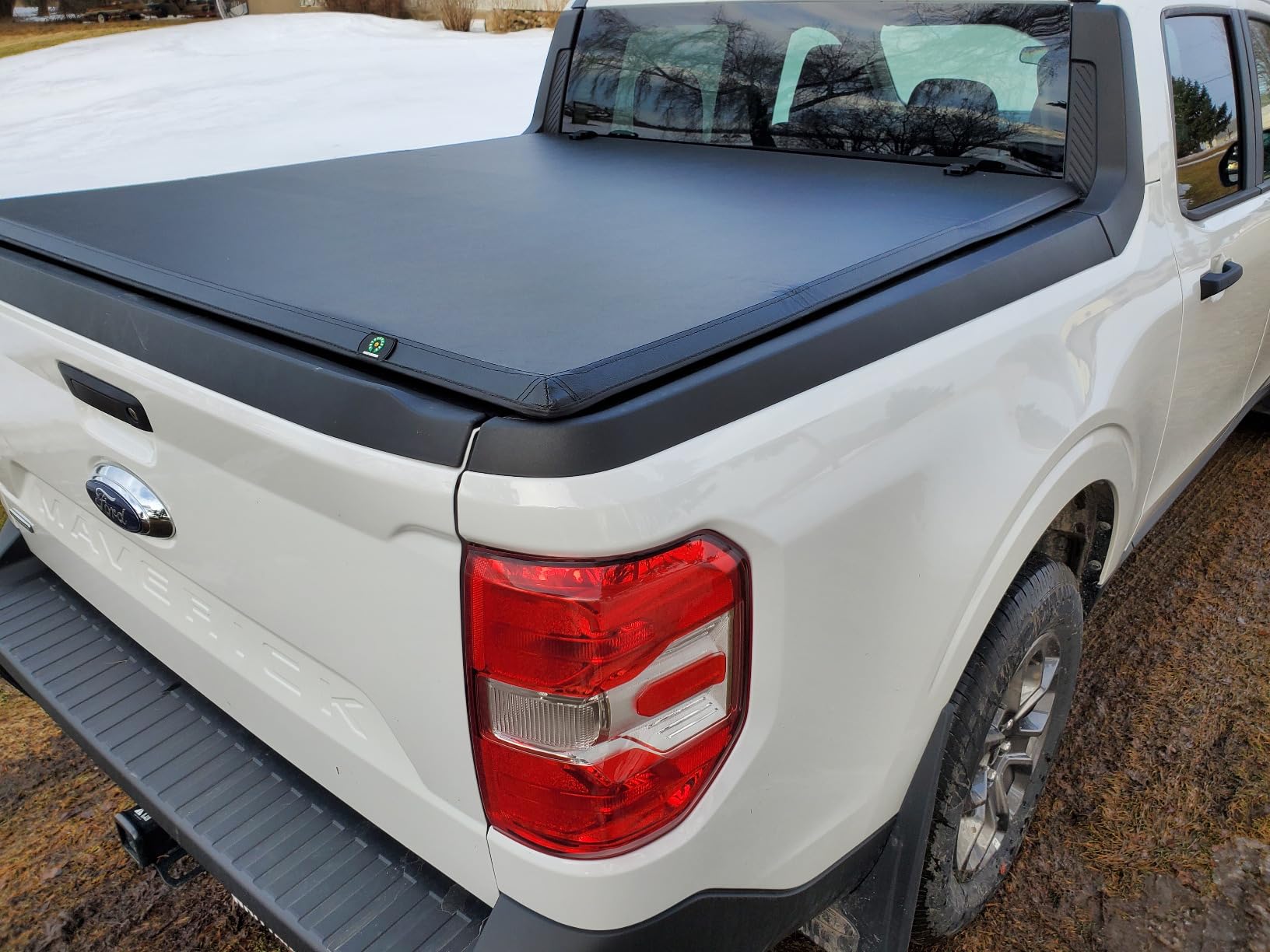 AUTOSAVER88 Soft Tri-Fold Tonneau Cover for 2022-2026 Ford Maverick 4.5ft | Soft Truck Bed Cover Tri-Folding Pickup Cover Compatible with 2022 2023 2024 2025 2026 Ford Maverick 4.5 Feet Bed customer photo 2