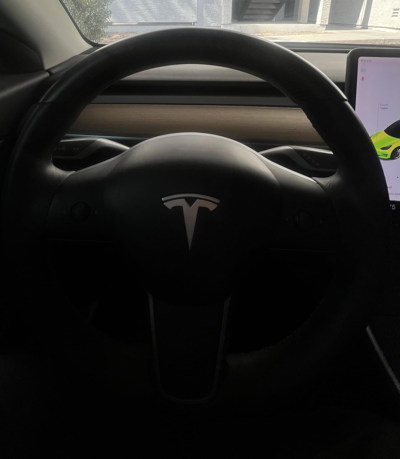 JSWAN Real Carbon Fiber Steering Wheel Cover for Tesla Model 3 2017 to 2023 Model Y 2020 to 2024 Steering Wheel Trim Cover Steering Wheel Wrap Protector Interior Accessories (Matte Black Upper Part) customer photo 1